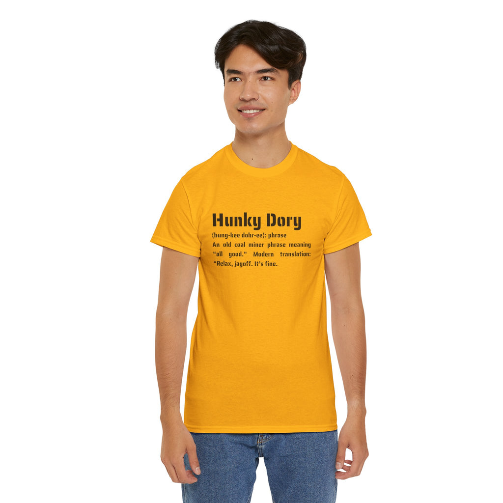 Hunky Dory Definition Tee — Retro Phrase Graphic T-Shirt