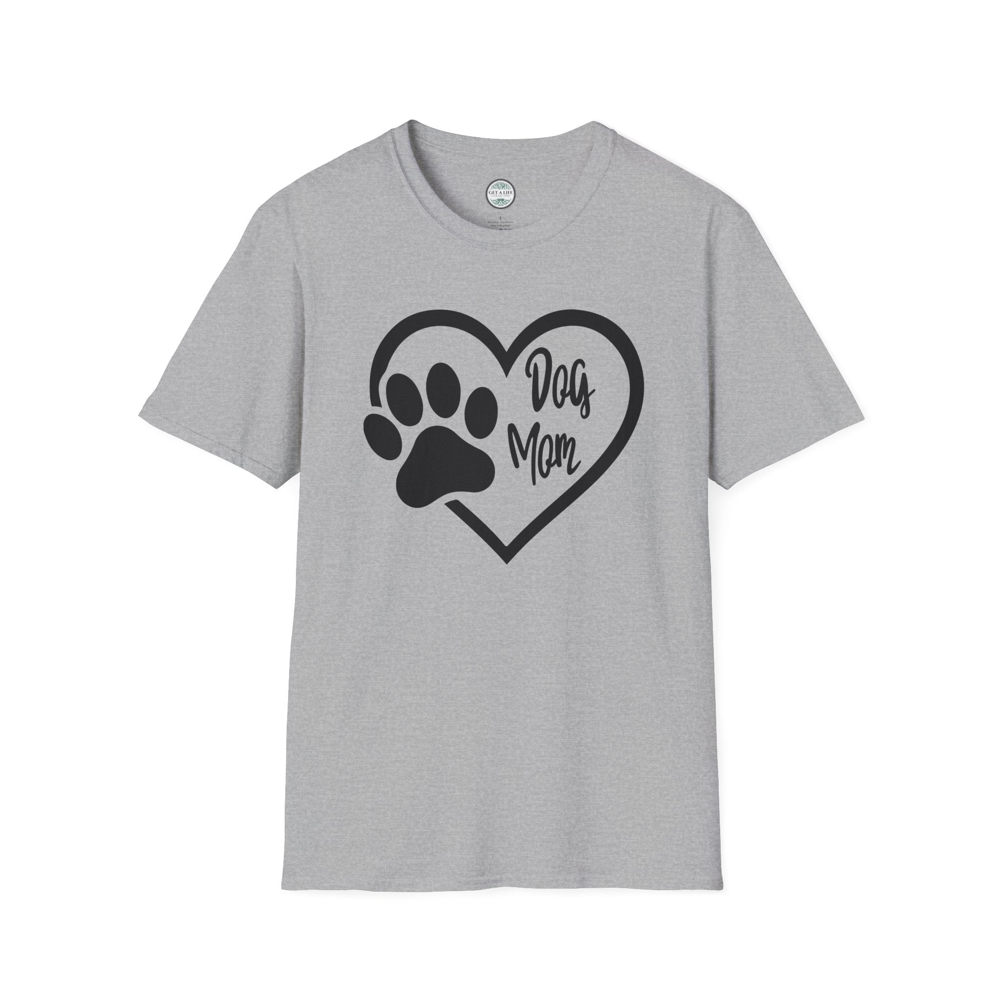 Dog Mom Heart Paw T-Shirt