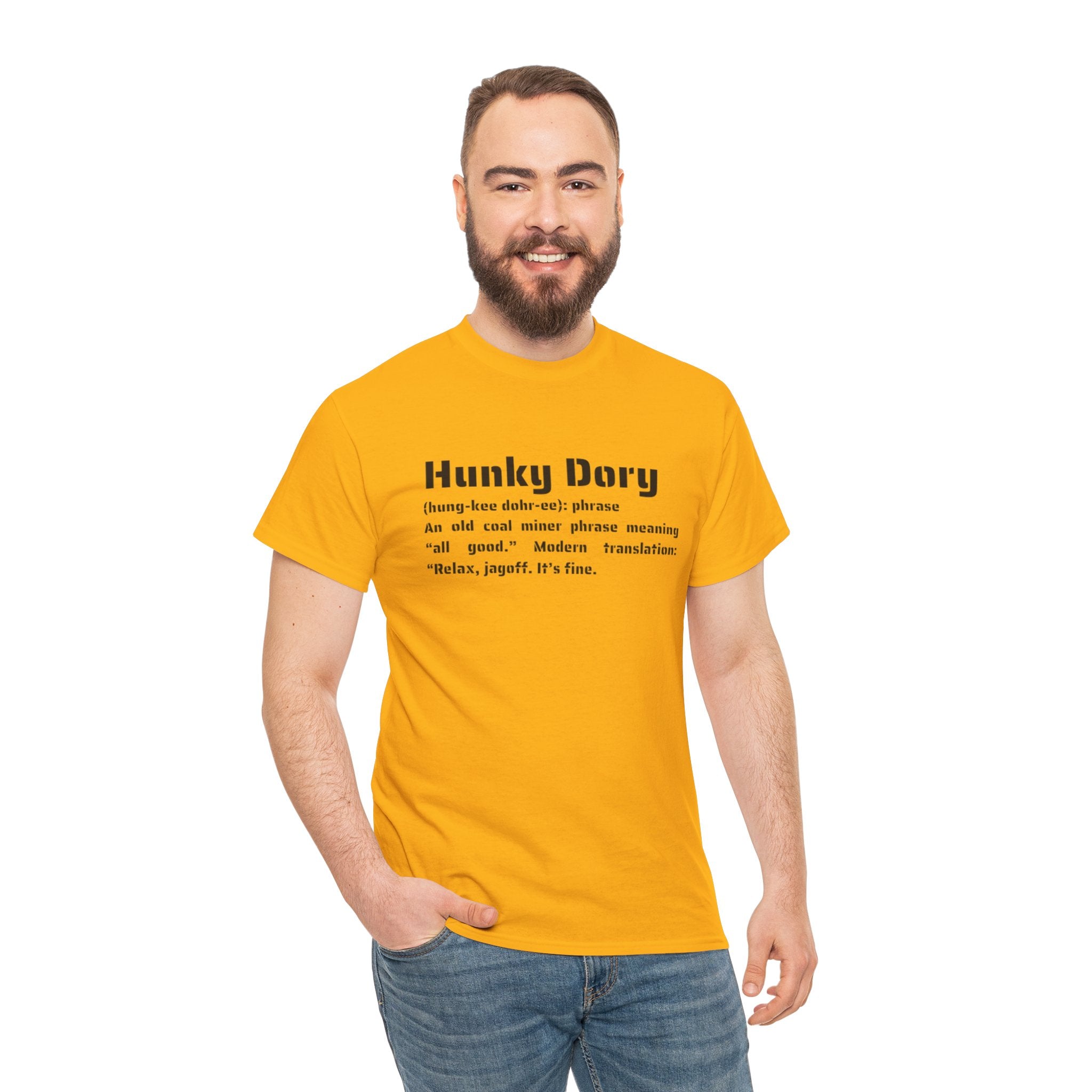 Hunky Dory Definition Tee — Retro Phrase Graphic T-Shirt