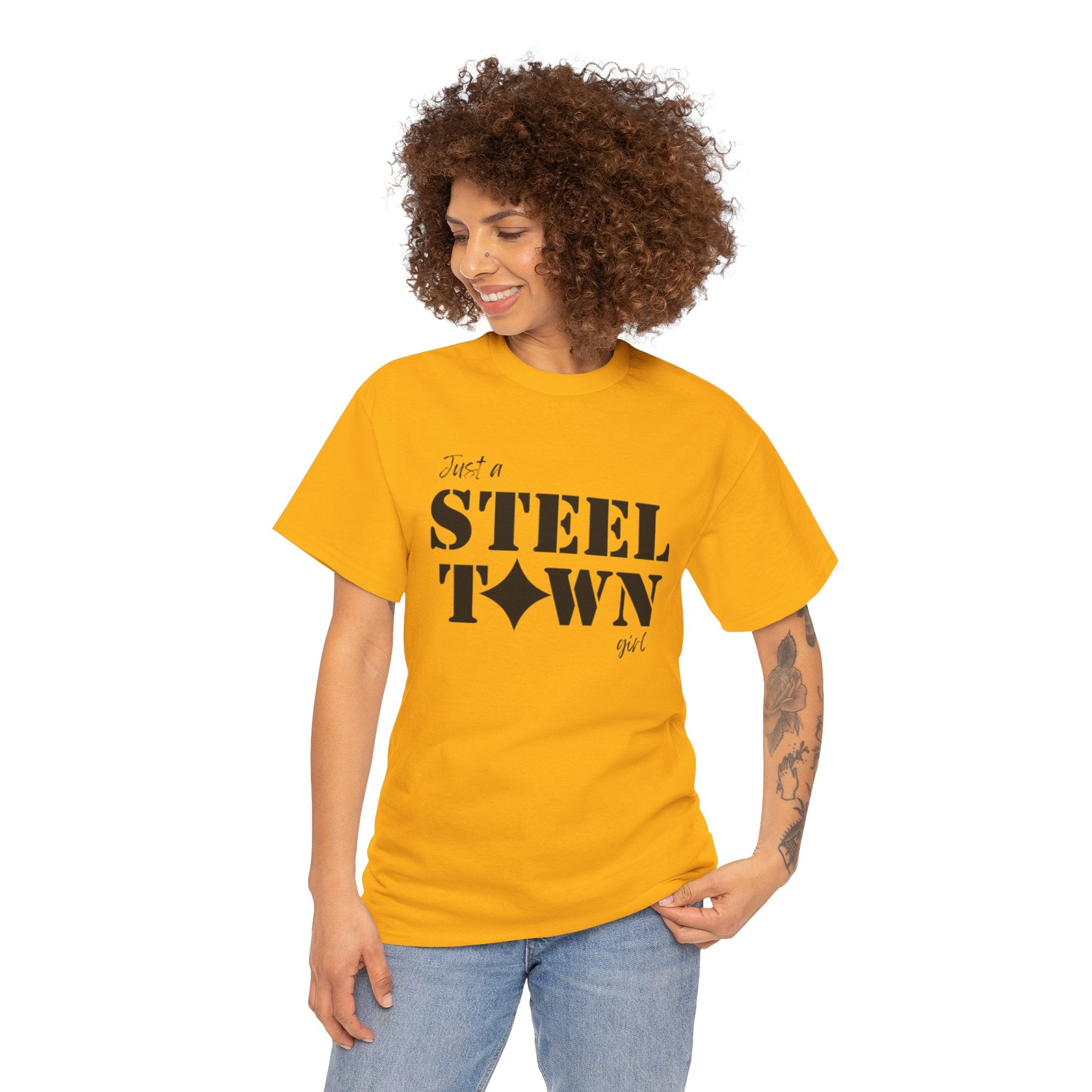 Steel Town Girl T‑Shirt – "Just a Steel Town Girl" Retro Pittsburgh Pride Tee