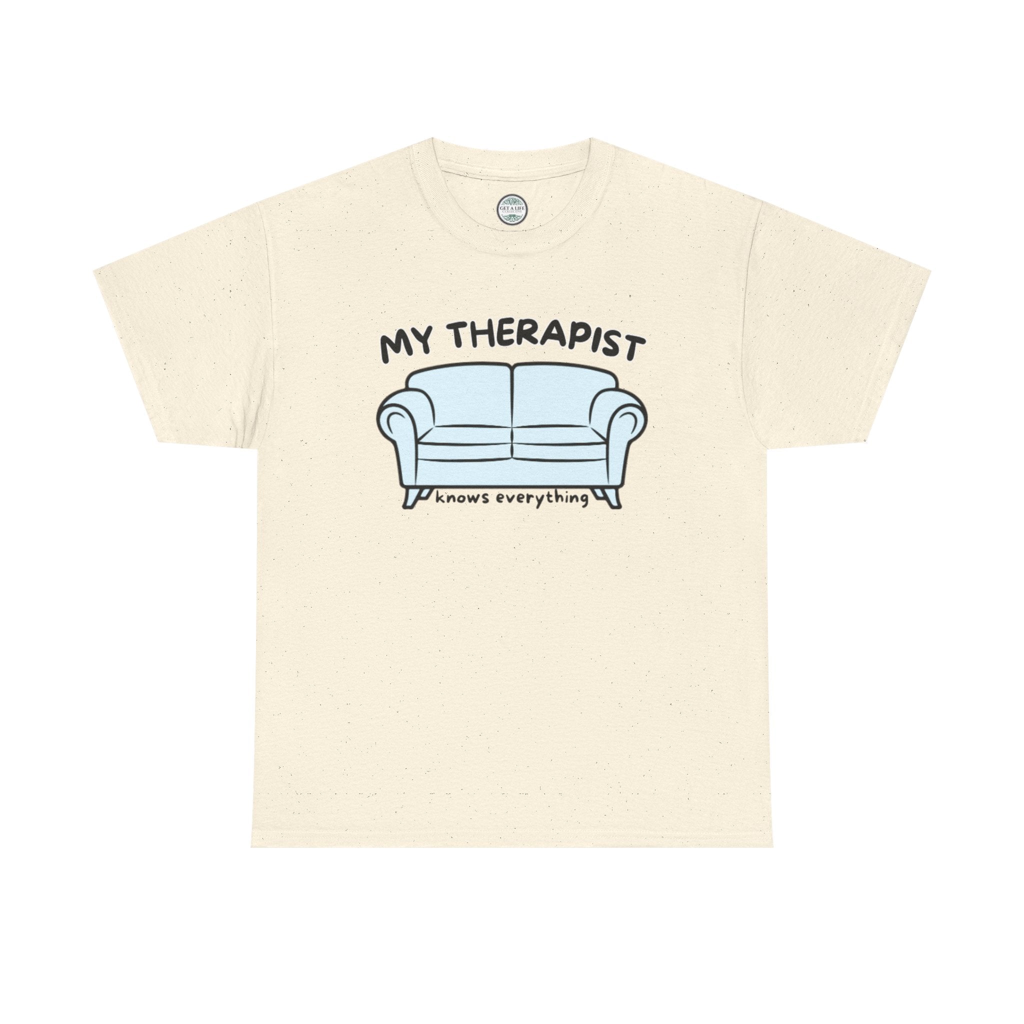 T-Shirt — 'My Therapist is My Couch' Funny Mental Health Couch Graphic Tee