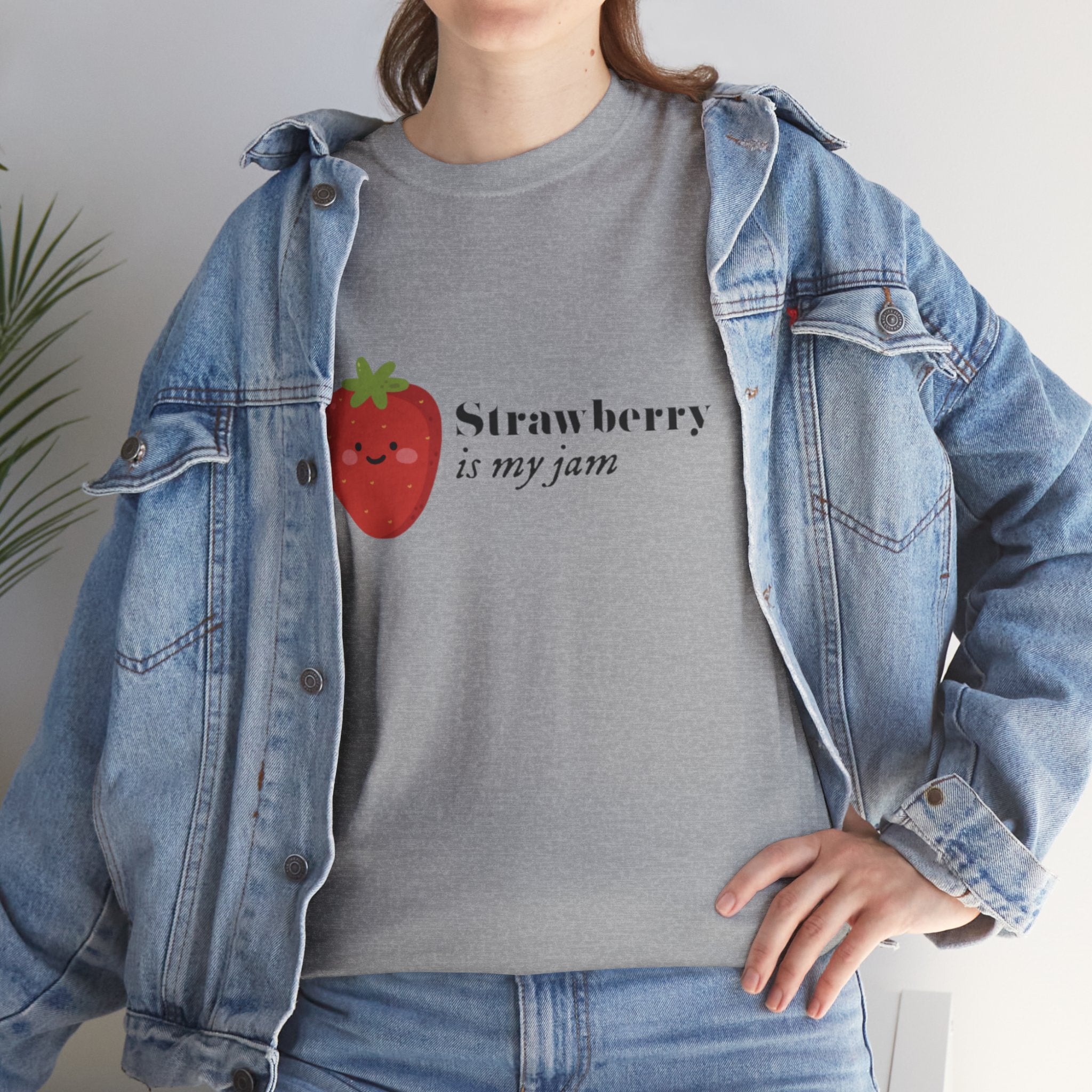 T-Shirt — “Strawberry is my jam” Cute Kawaii Strawberry Graphic Tee