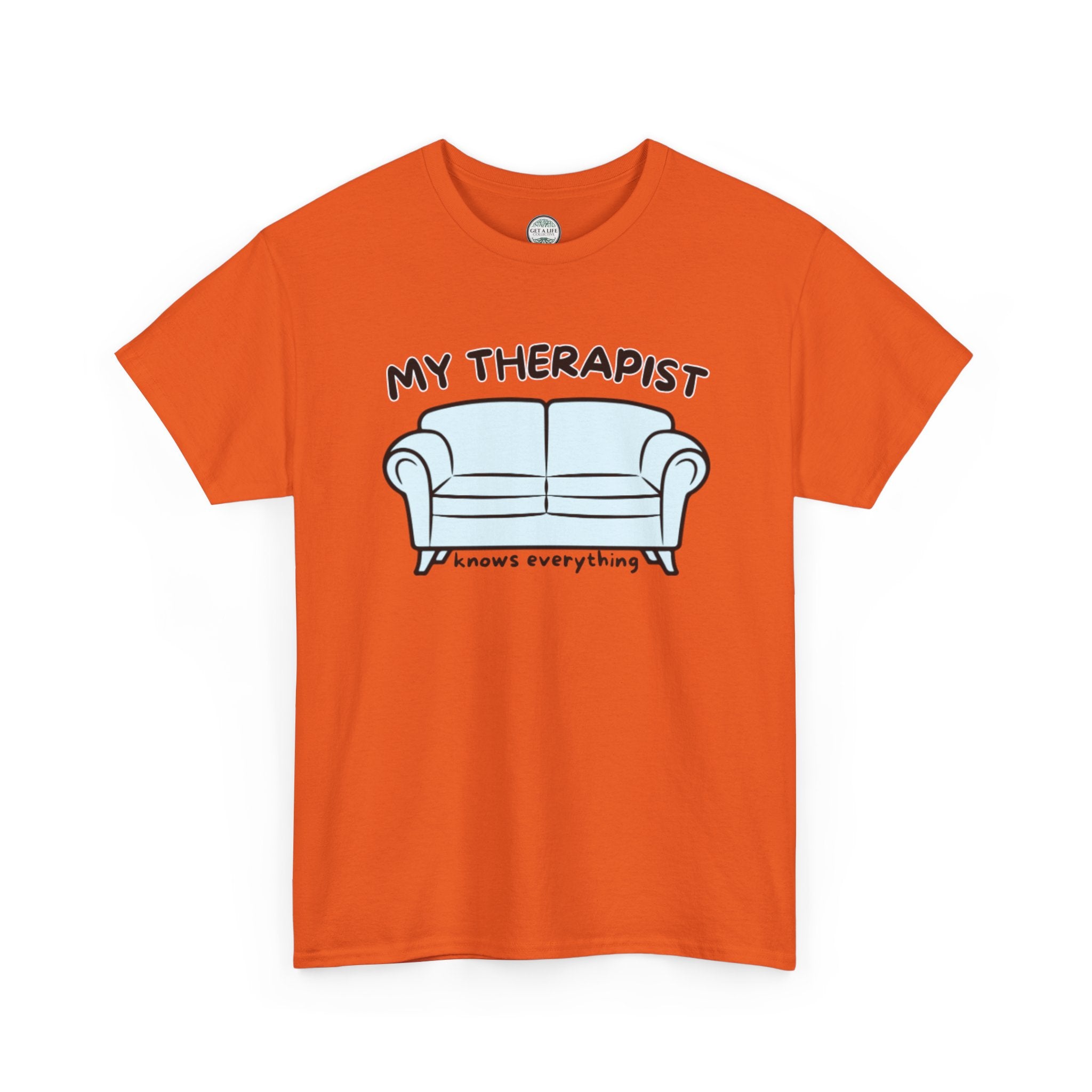 T-Shirt — 'My Therapist is My Couch' Funny Mental Health Couch Graphic Tee