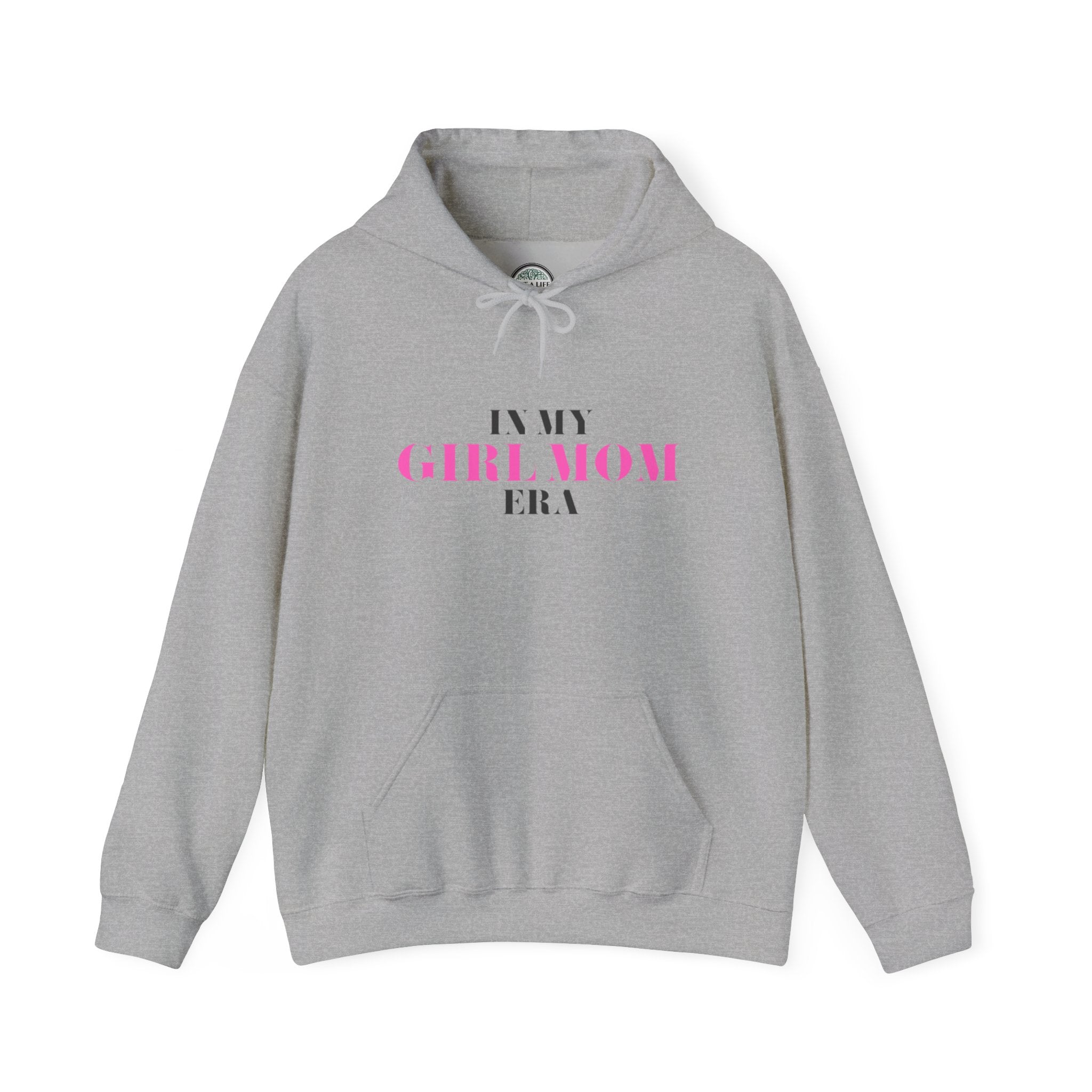 In My Girl Mom Era Hoodie — Feminine Pink Statement Sweatshirt for New & Proud Moms