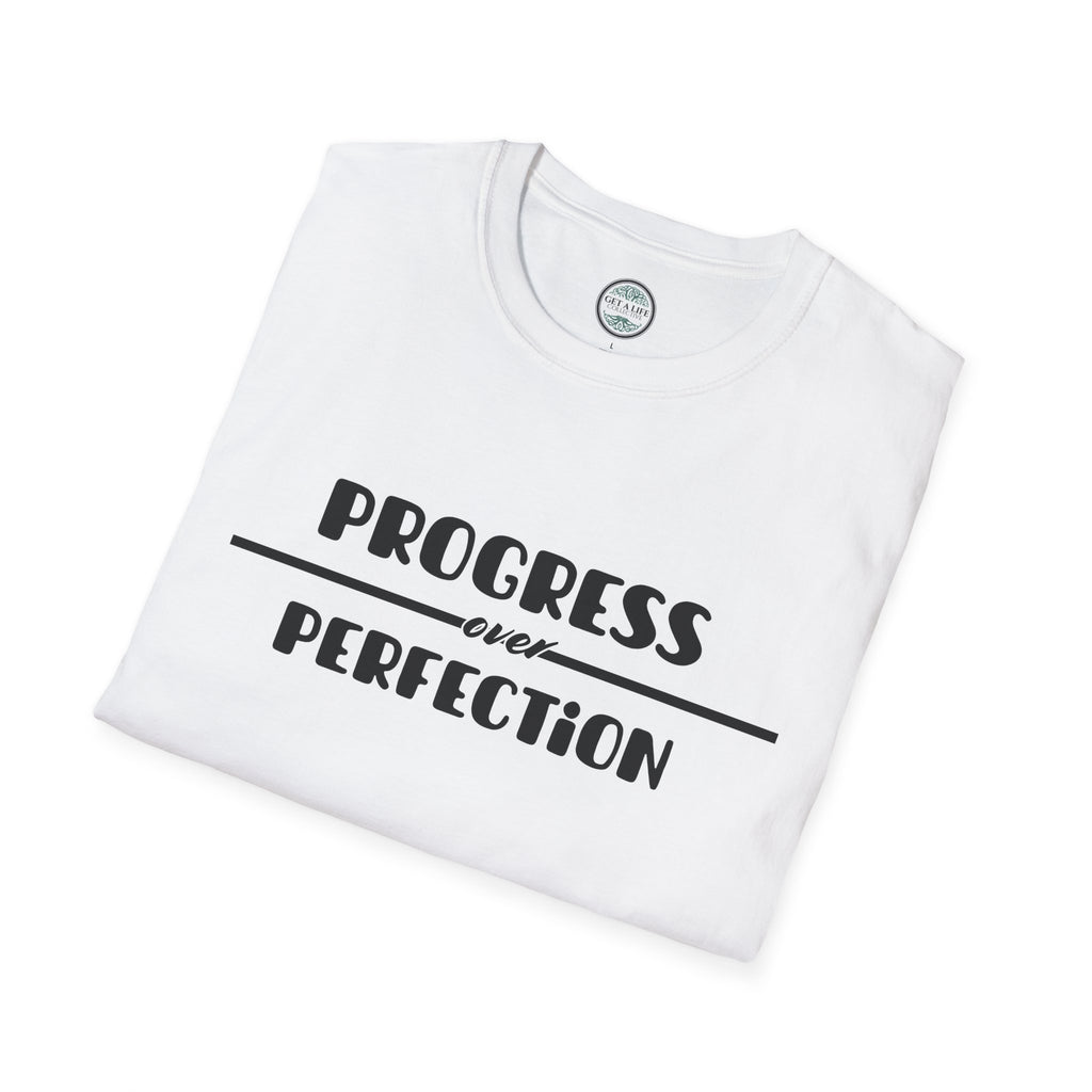 Progress Over Perfection T-Shirt — Motivational Inspirational Tee