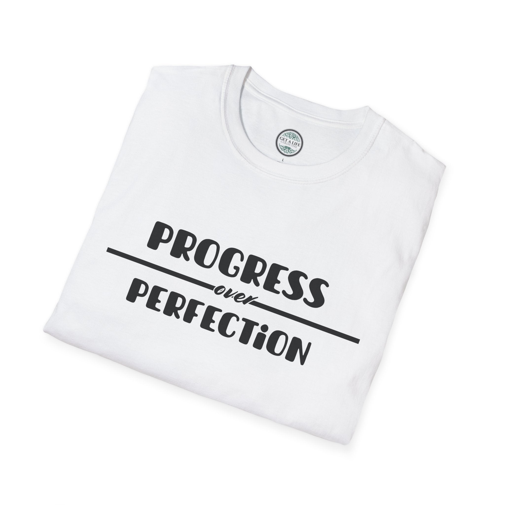 Progress Over Perfection T-Shirt — Motivational Inspirational Tee