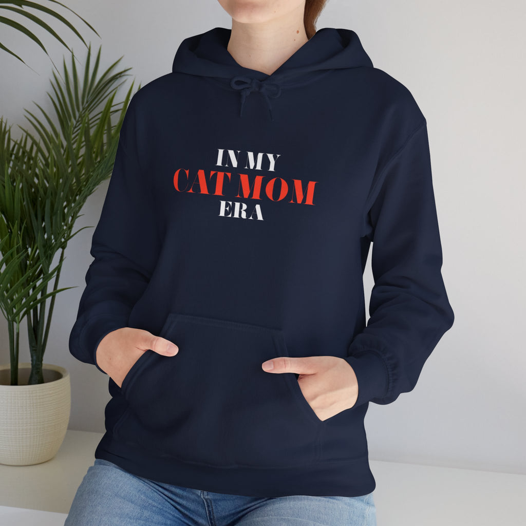 Cat Mom Hoodie — “In My Cat Mom Era” Graphic Pullover