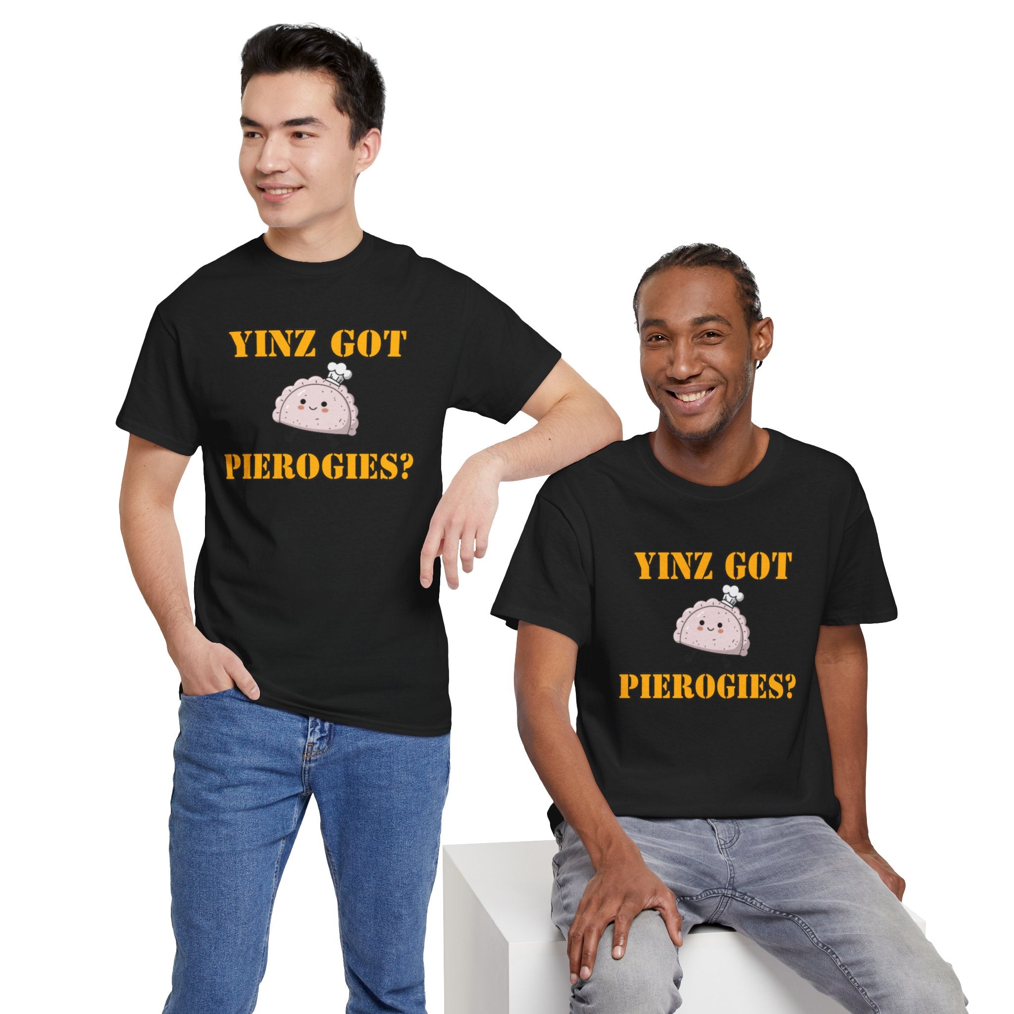 T-Shirt — "Yinz Got Pierogies?" Cute Pierogi Pittsburgh Pride Tee