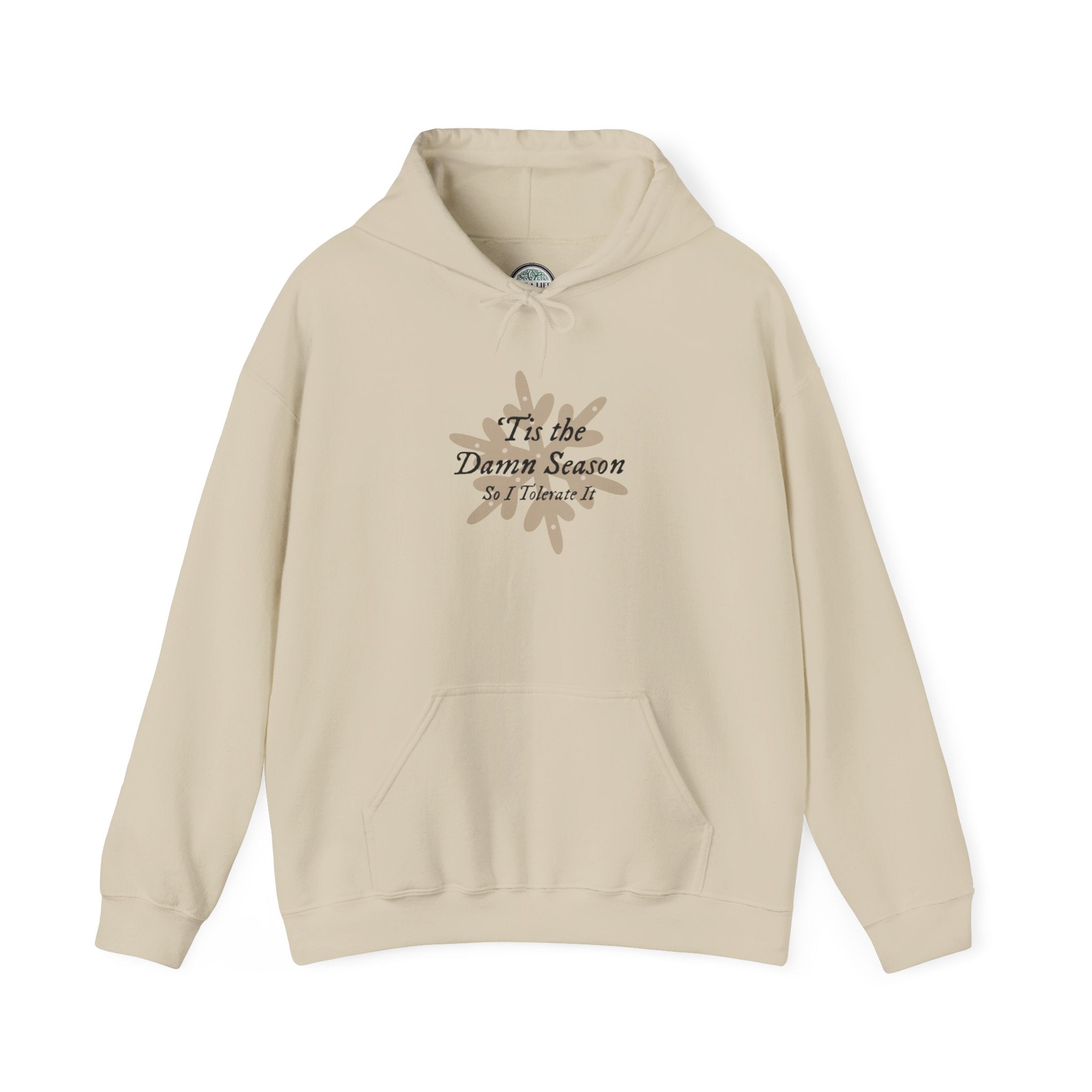 Hoodie — “Tis the Damn Season” Winter Leaves Cozy Pullover