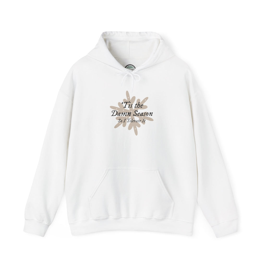 Hoodie — “Tis the Damn Season” Winter Leaves Cozy Pullover