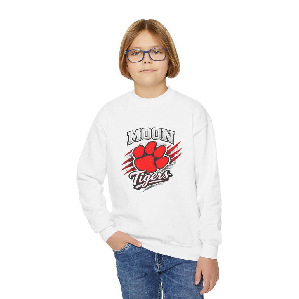 Youth Crewneck Sweatshirt - Moon Tigers Paw Graphic