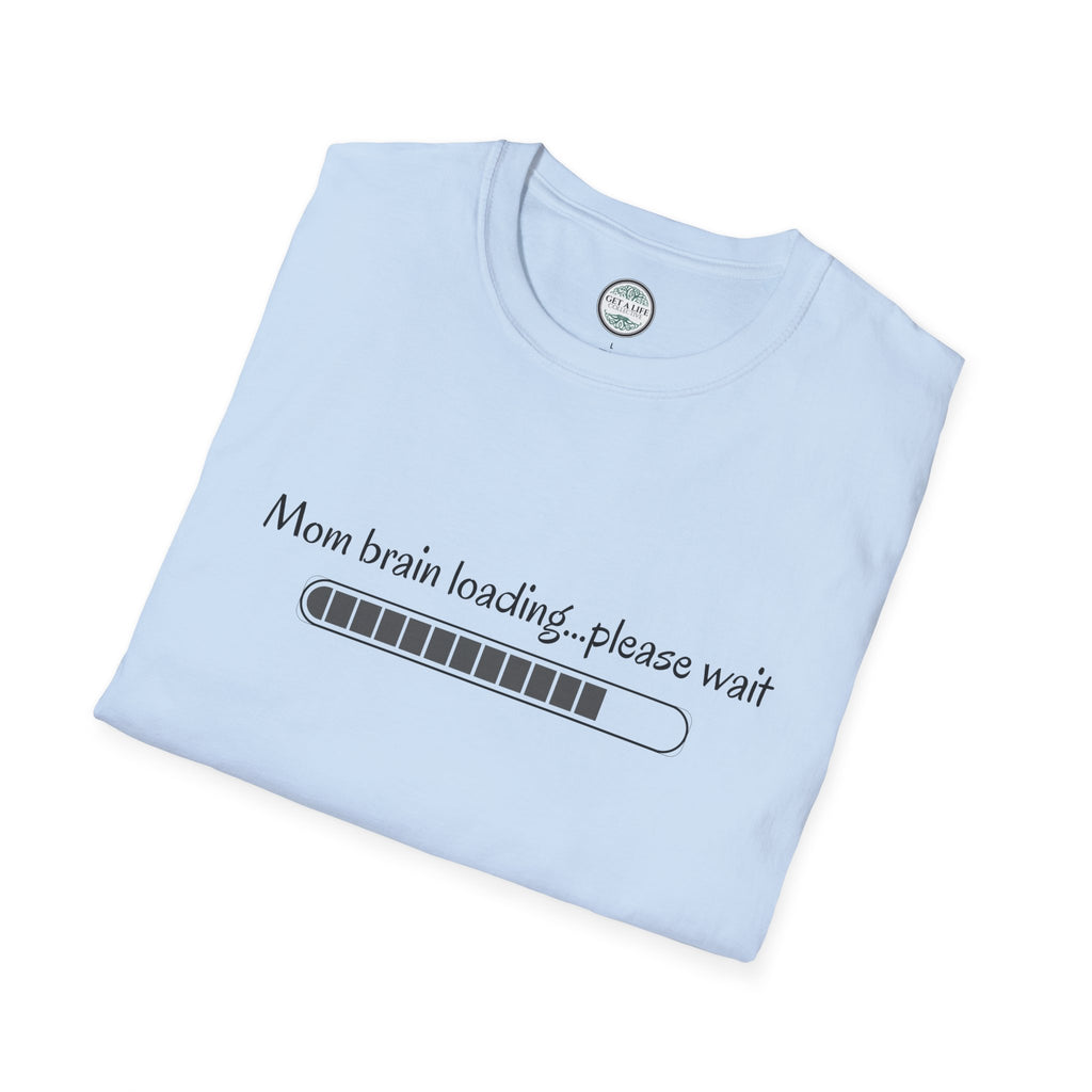 Mom Brain Loading T-Shirt — Funny Motherhood Progress Bar Tee