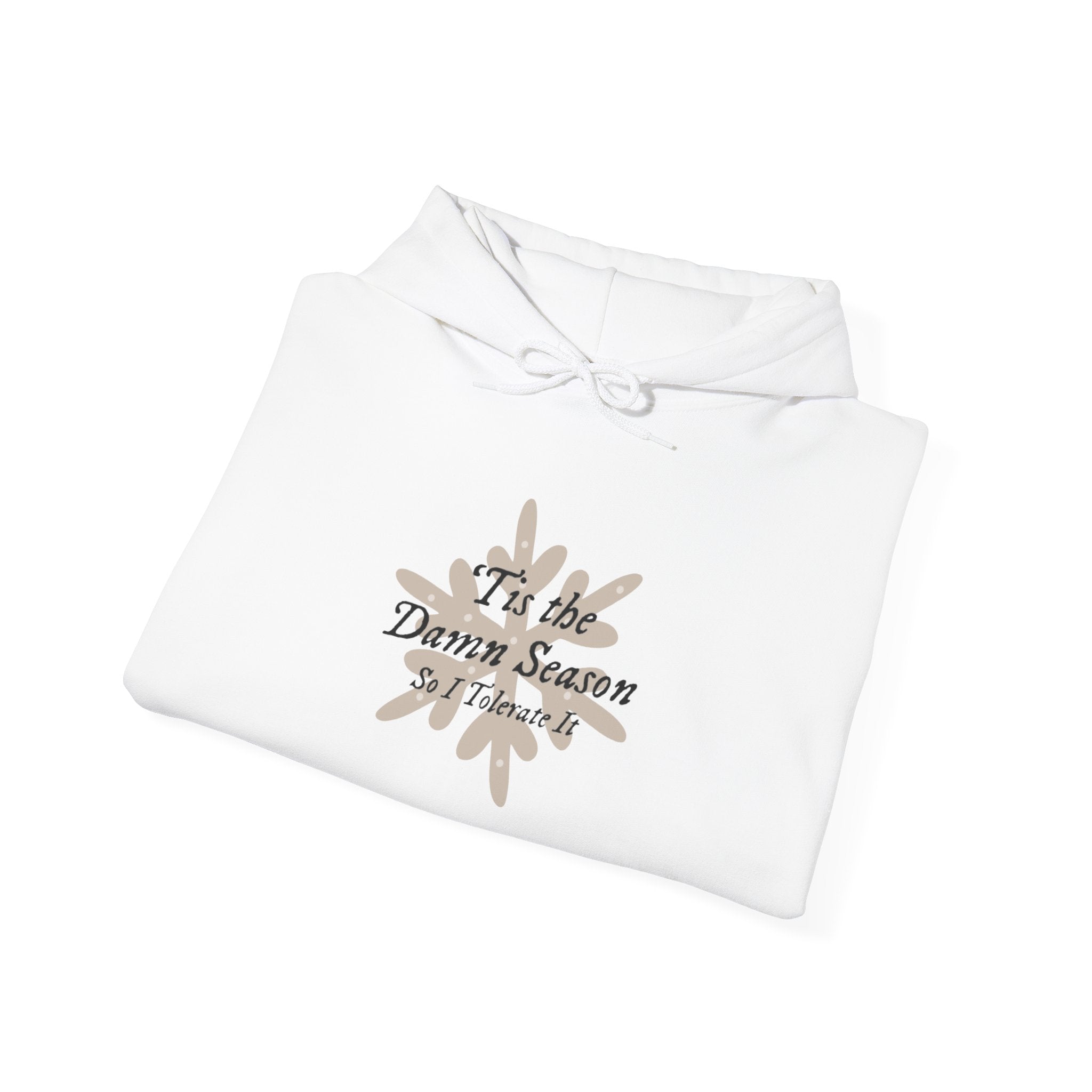 Hoodie — “Tis the Damn Season” Winter Leaves Cozy Pullover