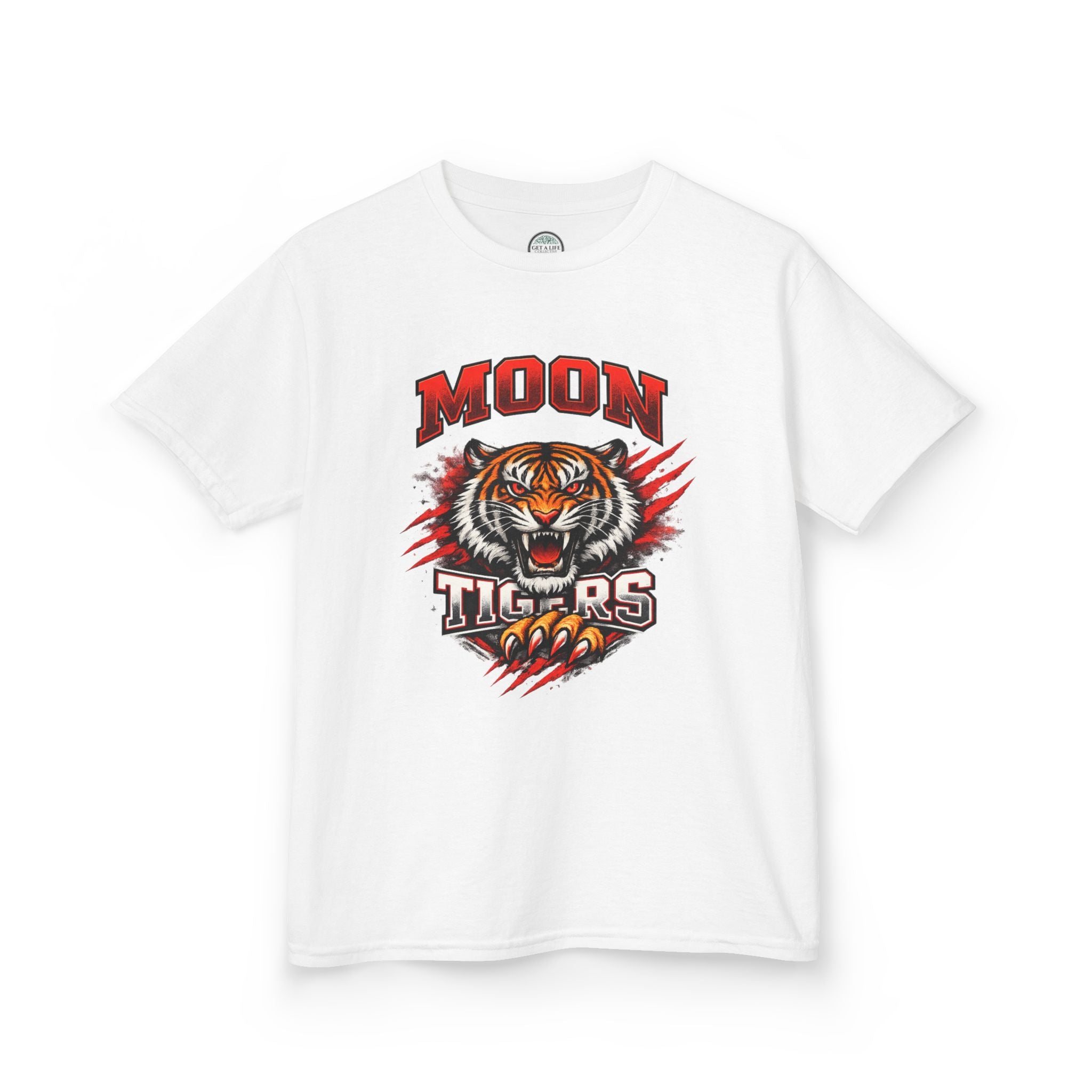 Moon Tigers Kids T‑Shirt – Fierce Tiger Graphic Tee for Boys & Girls