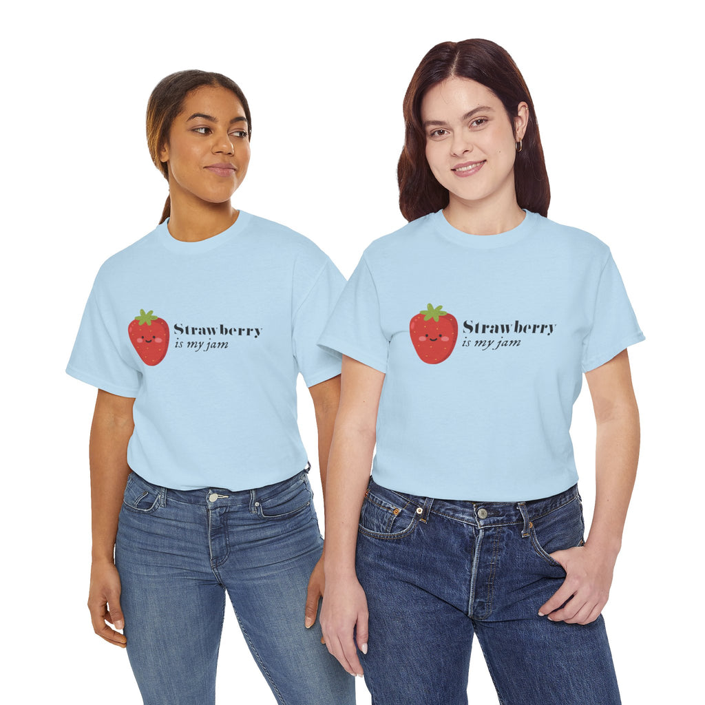T-Shirt — “Strawberry is my jam” Cute Kawaii Strawberry Graphic Tee