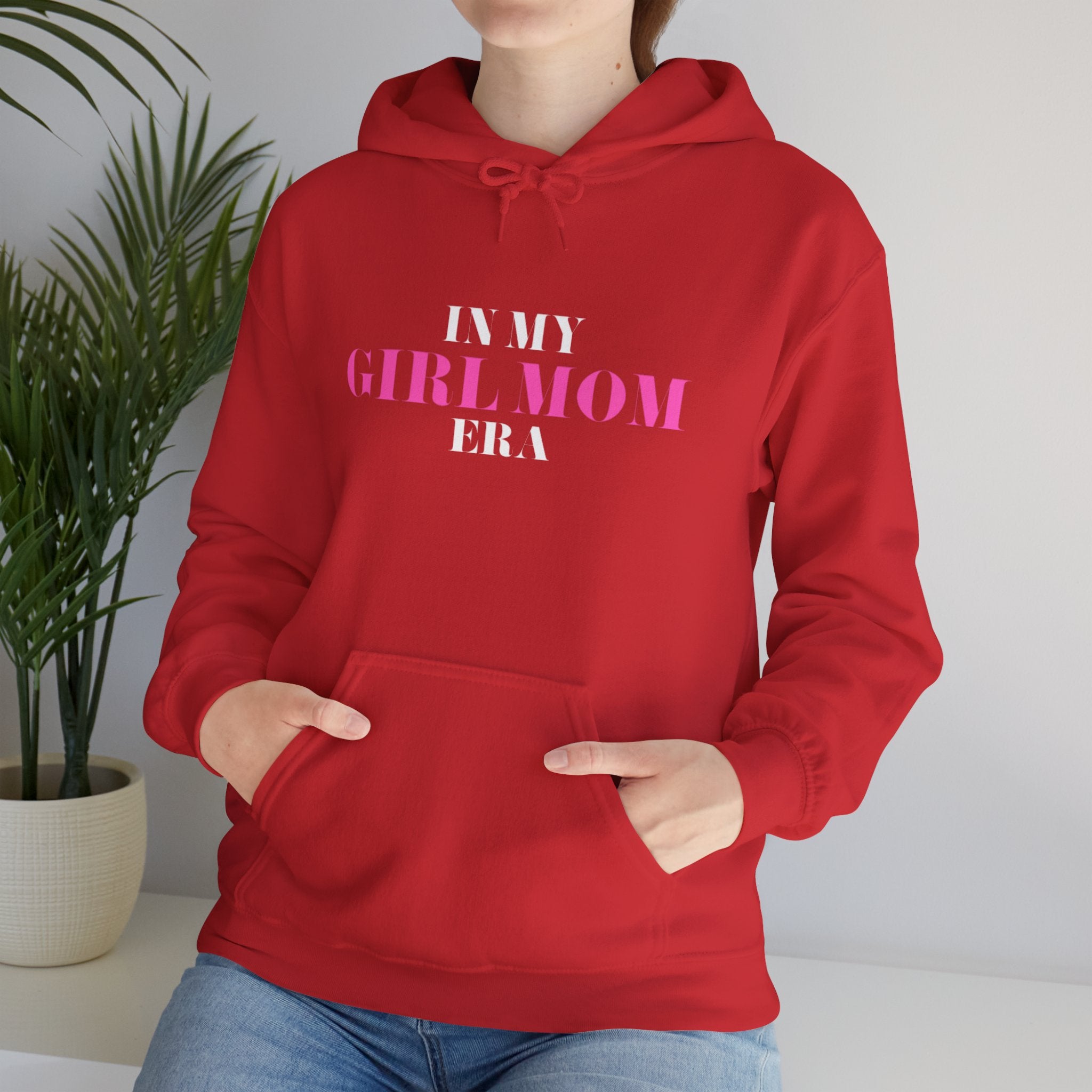 In My Girl Mom Era Hoodie — Feminine Pink Statement Sweatshirt for New & Proud Moms
