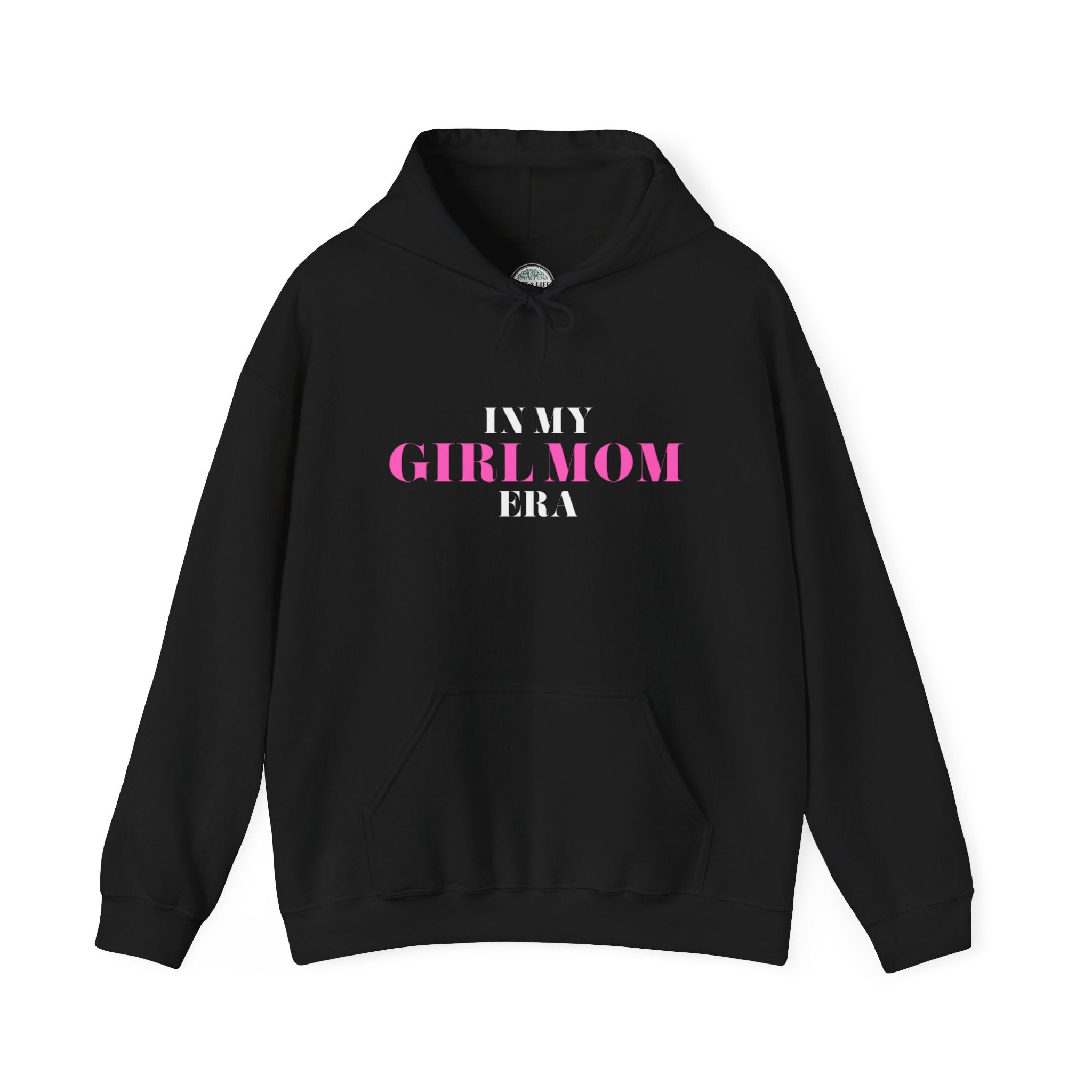 In My Girl Mom Era Hoodie — Feminine Pink Statement Sweatshirt for New & Proud Moms