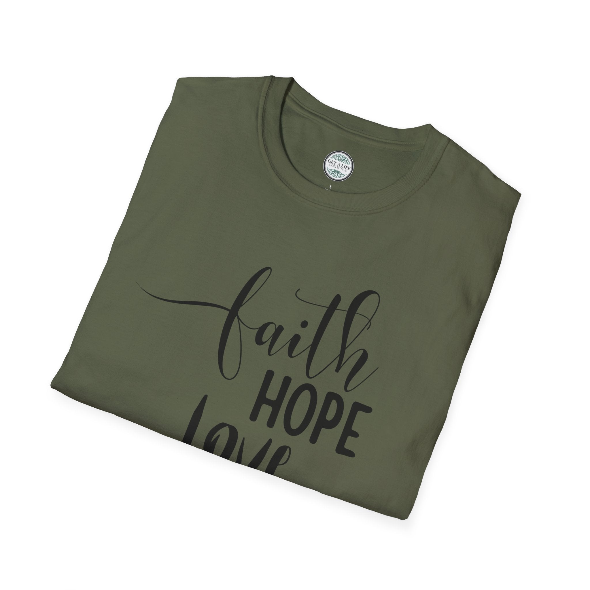 Faith Hope Love T-Shirt — Inspirational Christian Tee