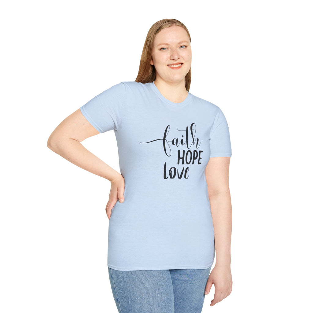 Faith Hope Love T-Shirt — Inspirational Christian Tee