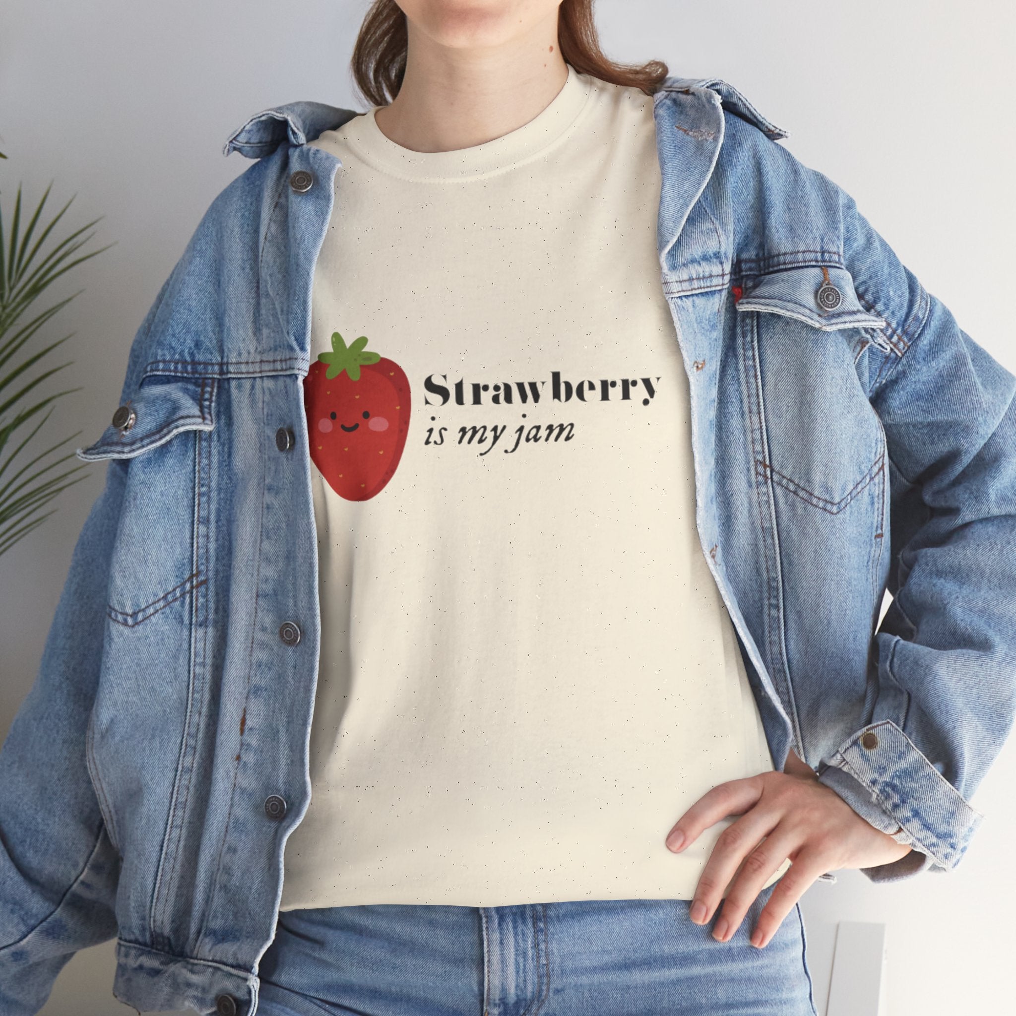 T-Shirt — “Strawberry is my jam” Cute Kawaii Strawberry Graphic Tee