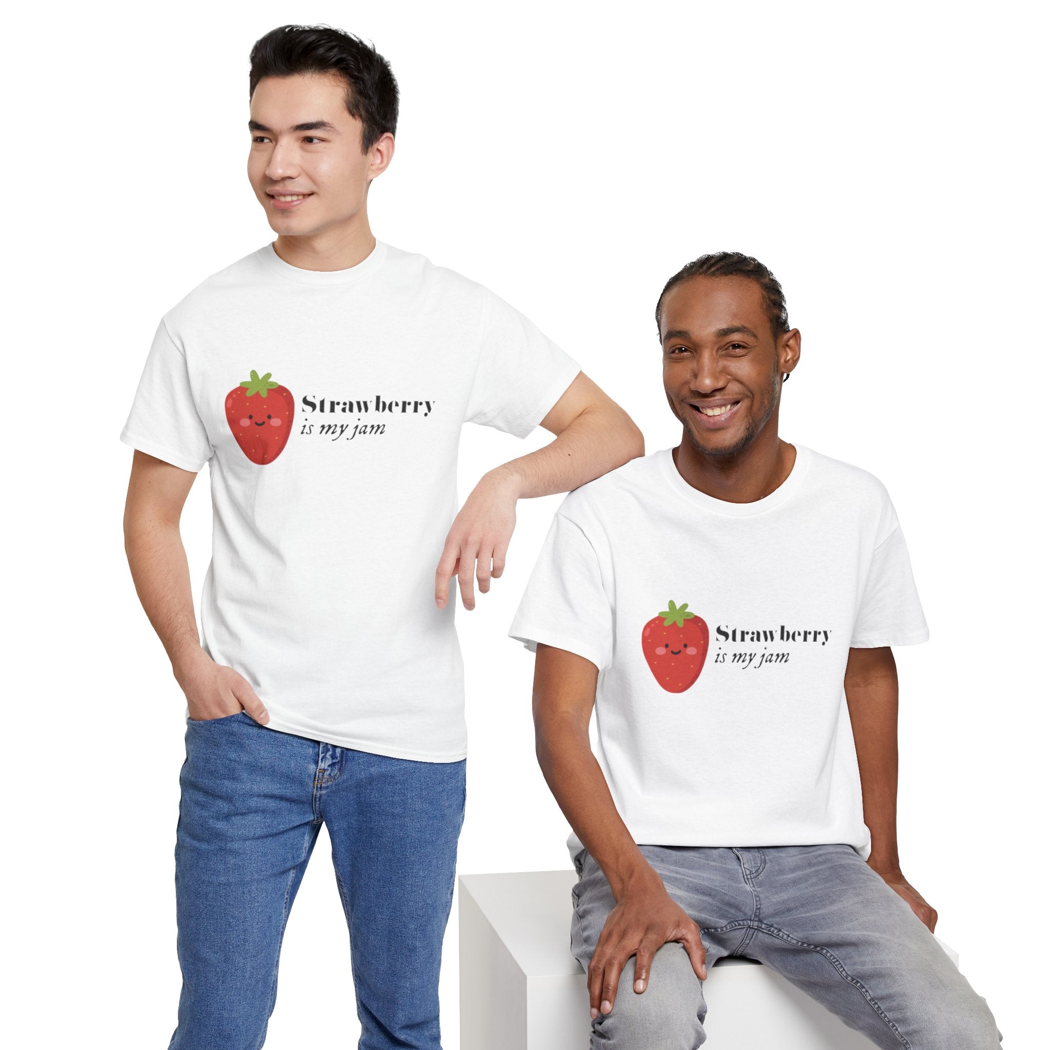 T-Shirt — “Strawberry is my jam” Cute Kawaii Strawberry Graphic Tee