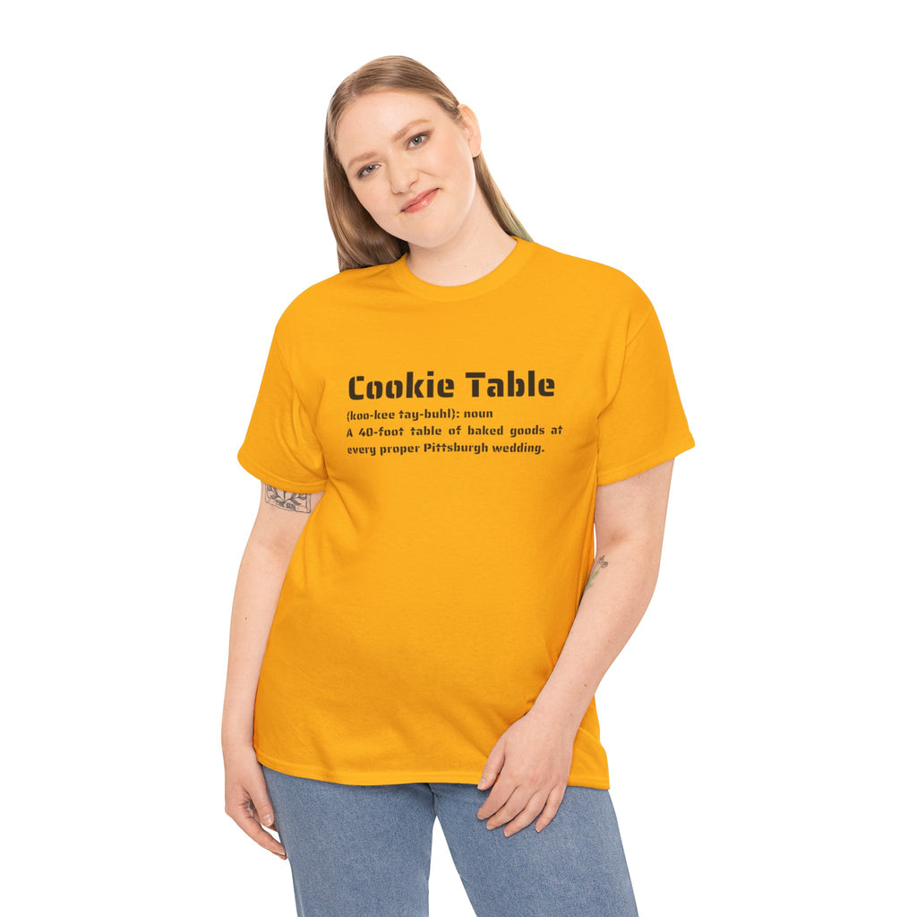 Cookie Table T-Shirt — Vintage Pittsburgh Wedding Humor Tee