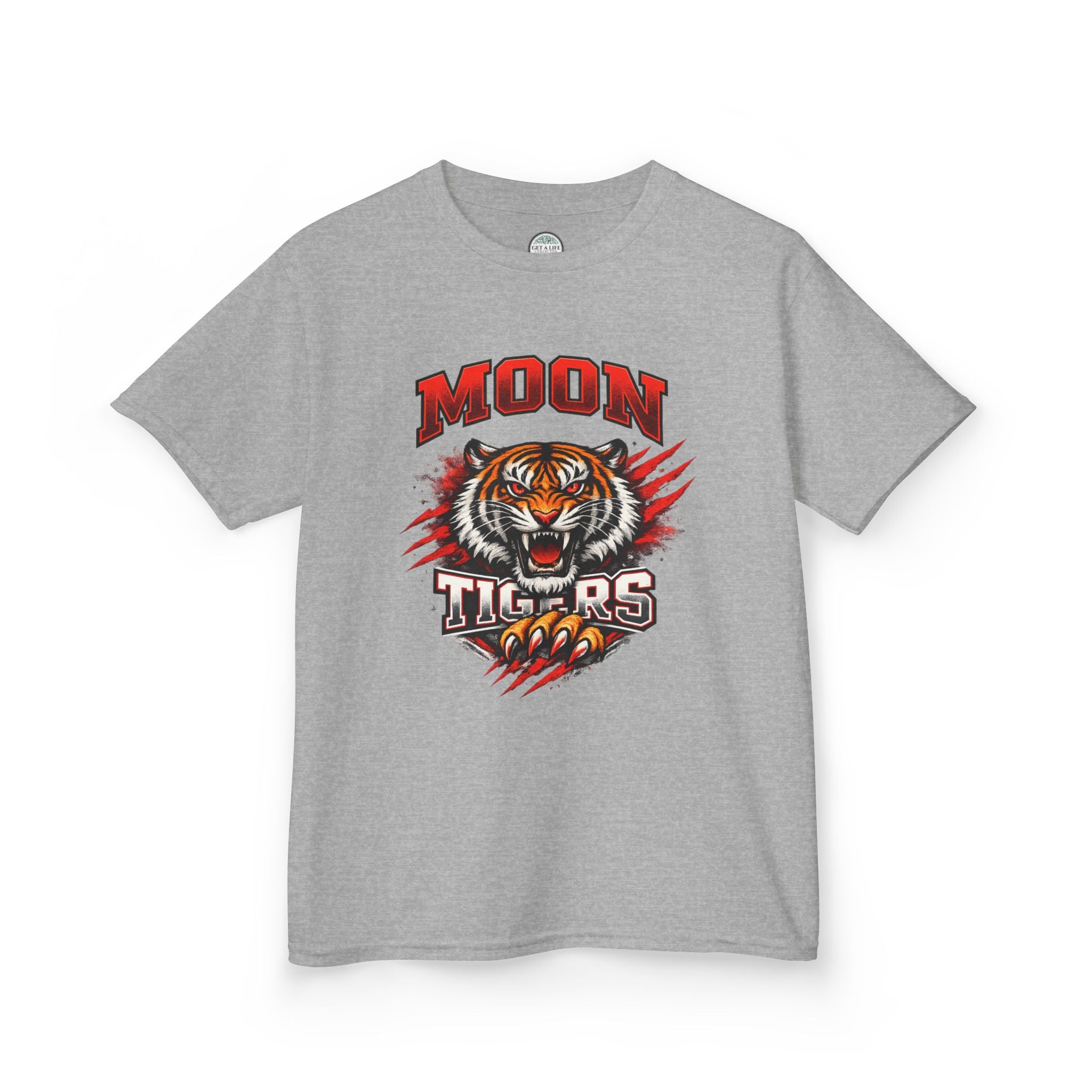 Moon Tigers Kids T‑Shirt – Fierce Tiger Graphic Tee for Boys & Girls