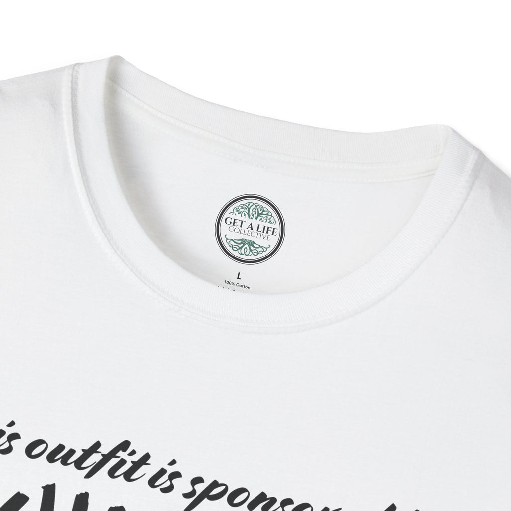 “This Outfit Is Sponsored by Exhaustion” Funny Graphic Tee tshirt