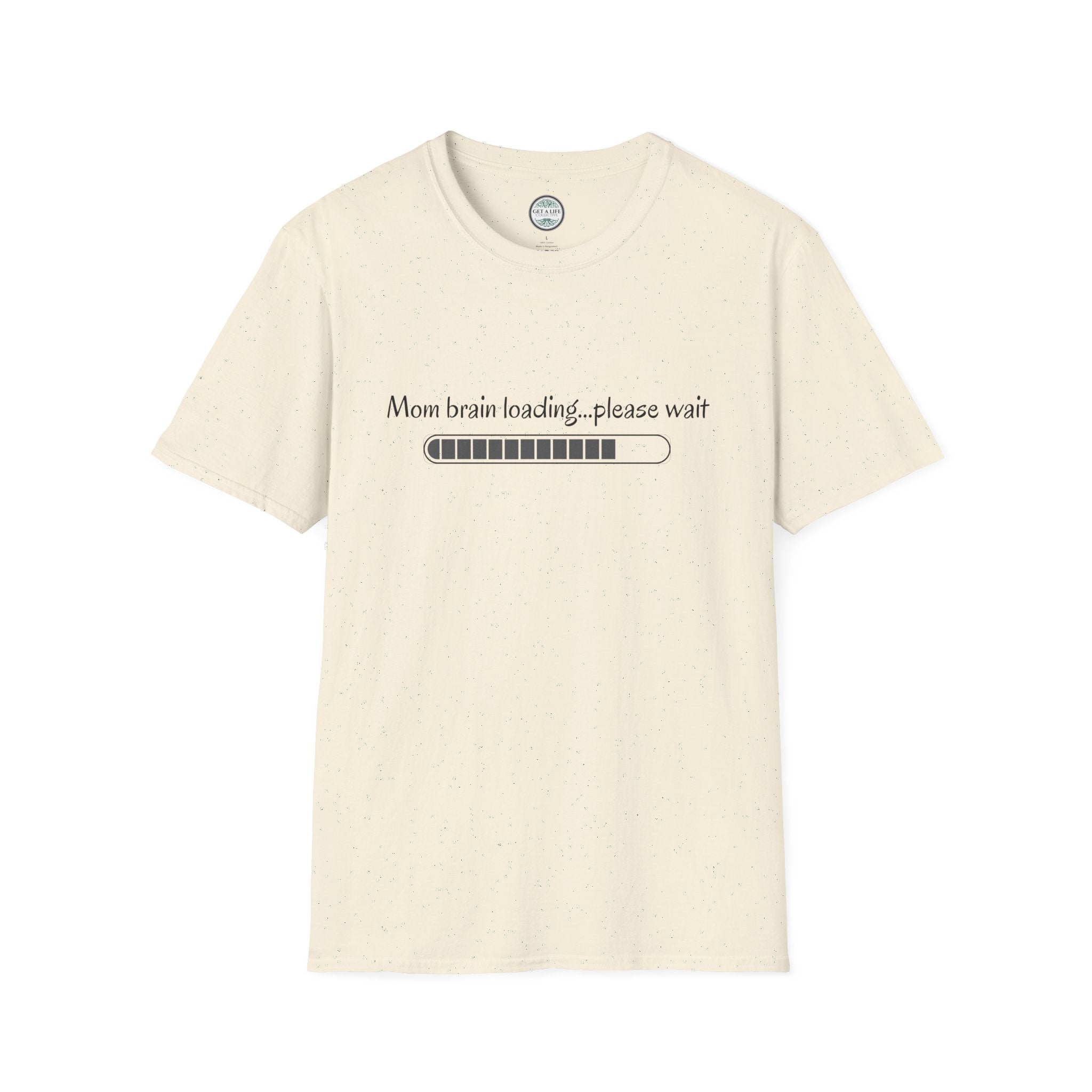 Mom Brain Loading T-Shirt — Funny Motherhood Progress Bar Tee