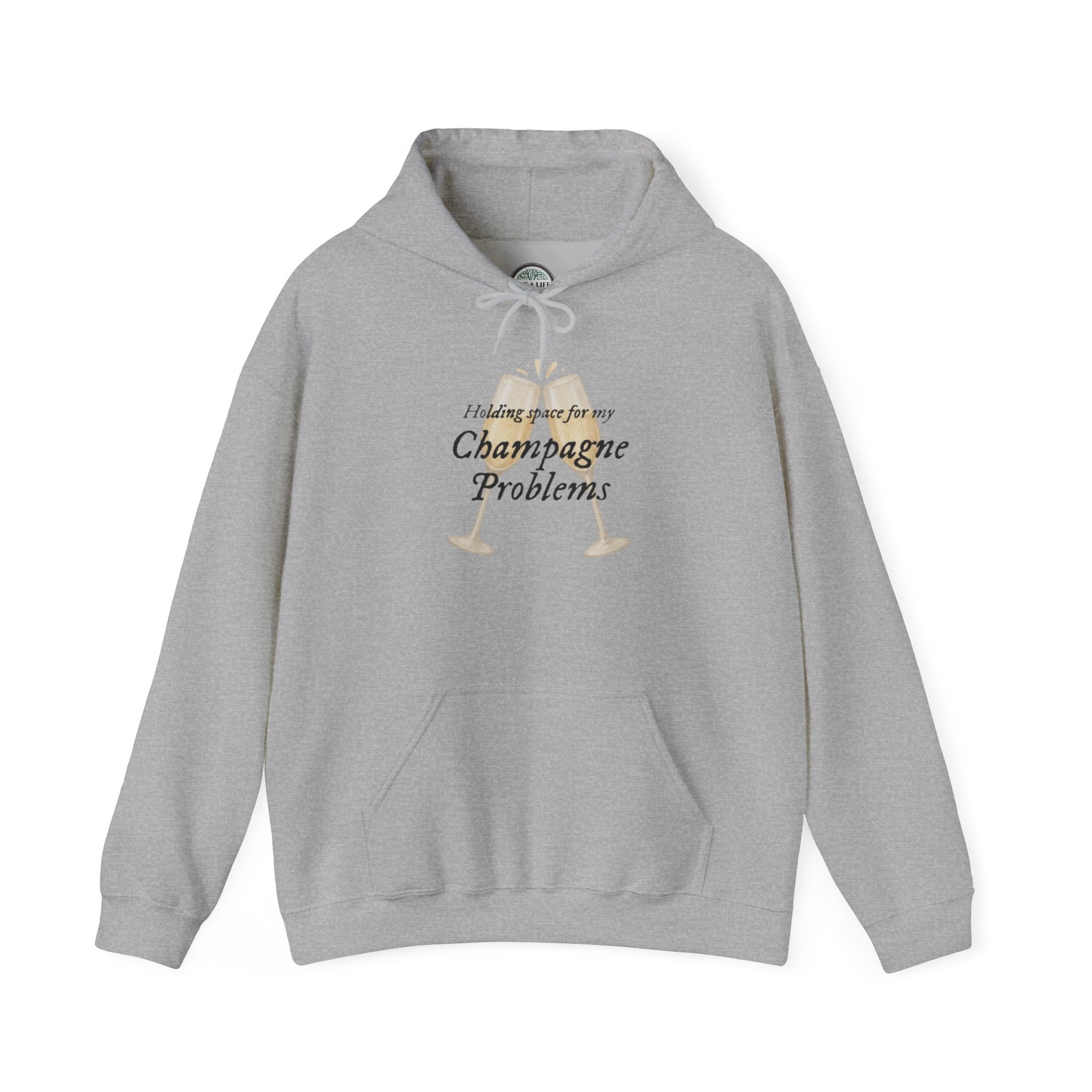 Champagne Problems Hoodie — Funny Champagne Glass Graphic Pullover