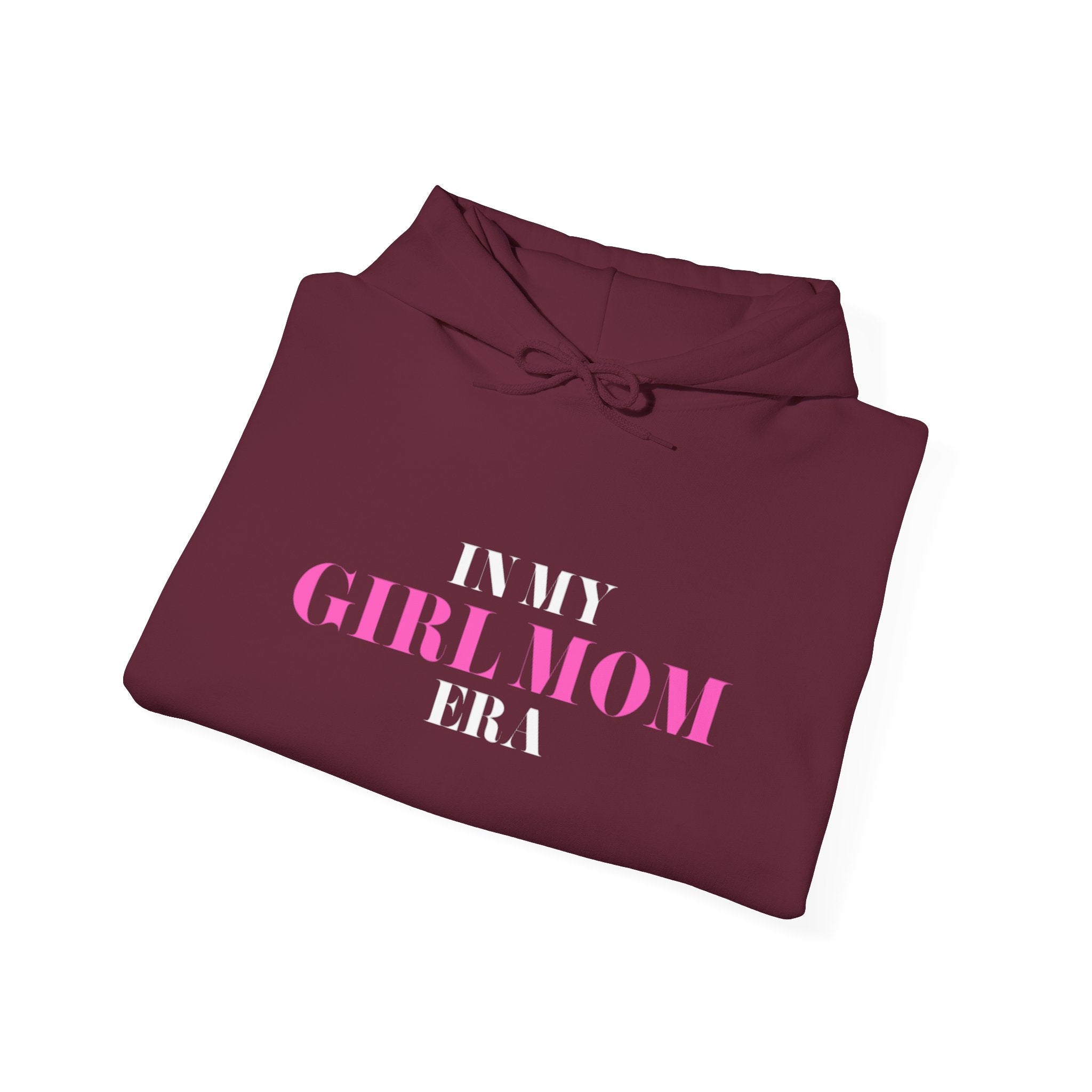 In My Girl Mom Era Hoodie — Feminine Pink Statement Sweatshirt for New & Proud Moms