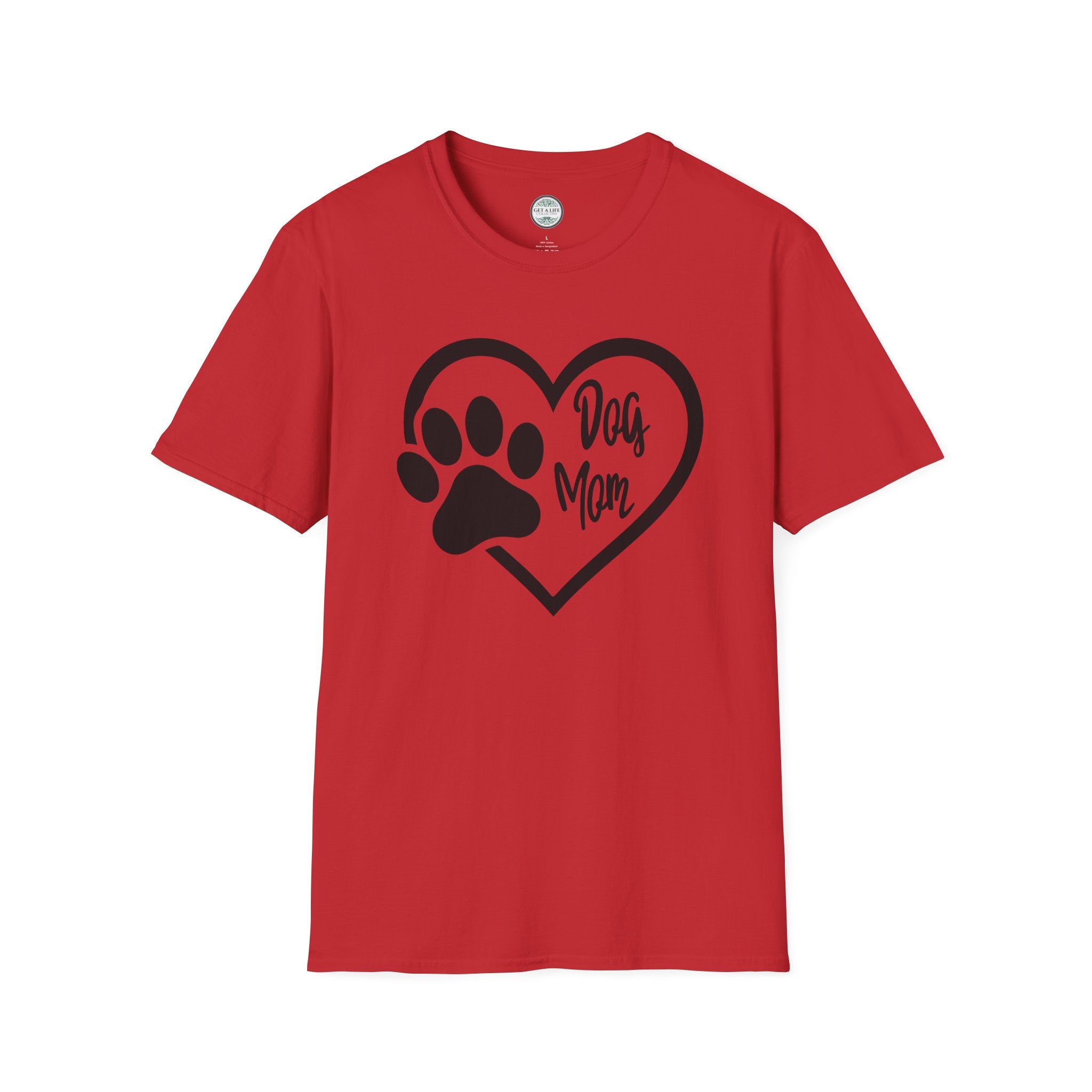 Dog Mom Heart Paw T-Shirt