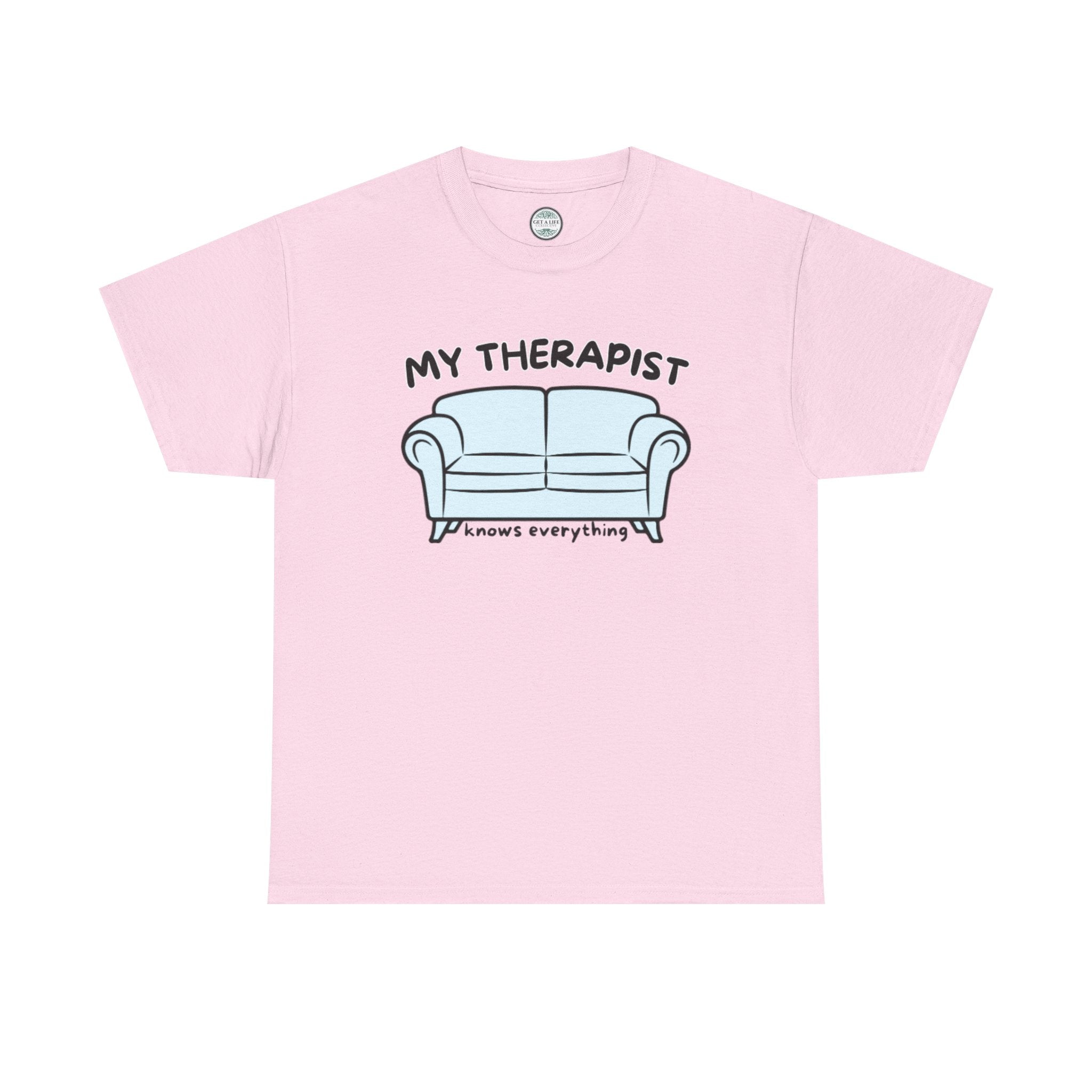 T-Shirt — 'My Therapist is My Couch' Funny Mental Health Couch Graphic Tee