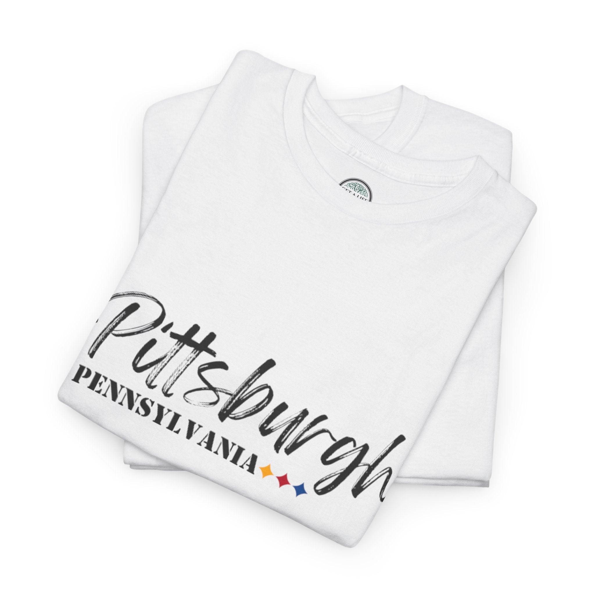 Pittsburgh Pennsylvania Script T-Shirt — Minimal City Retro Tee