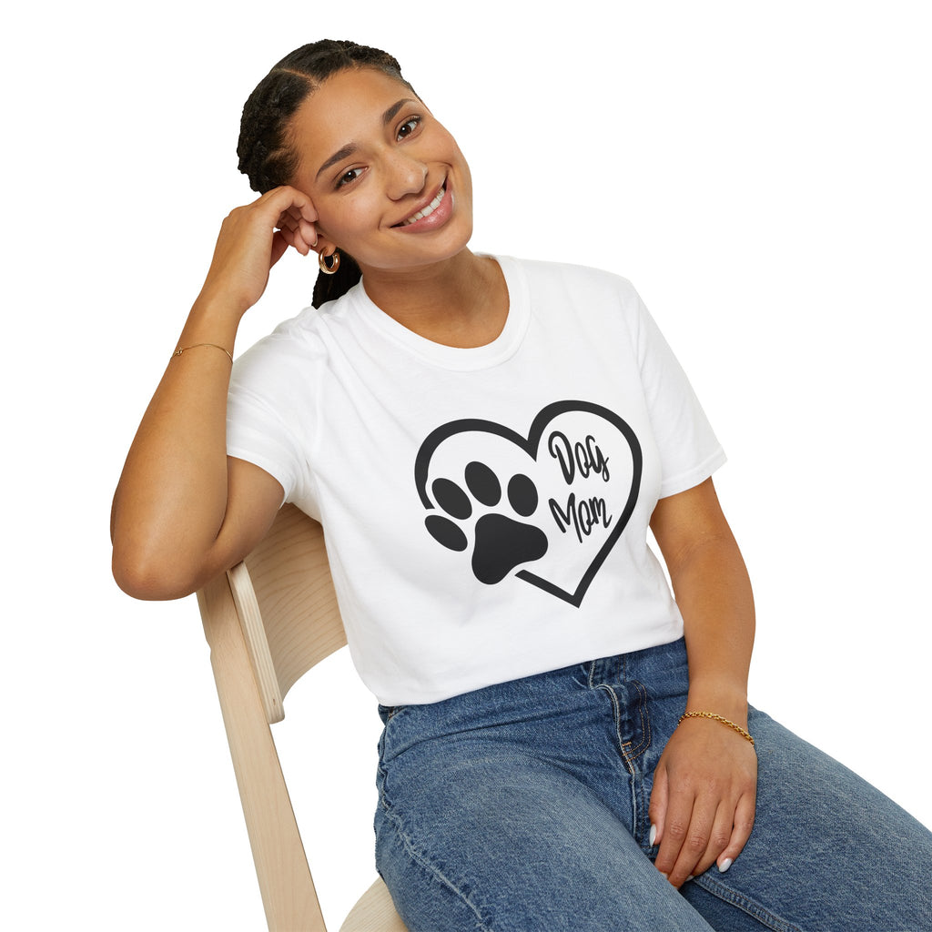 Dog Mom Heart Paw T-Shirt