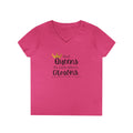 “Real Queens Fix Each Other’s Crowns” Inspirational Graphic Tee Ladies' V-Neck T-Shirt