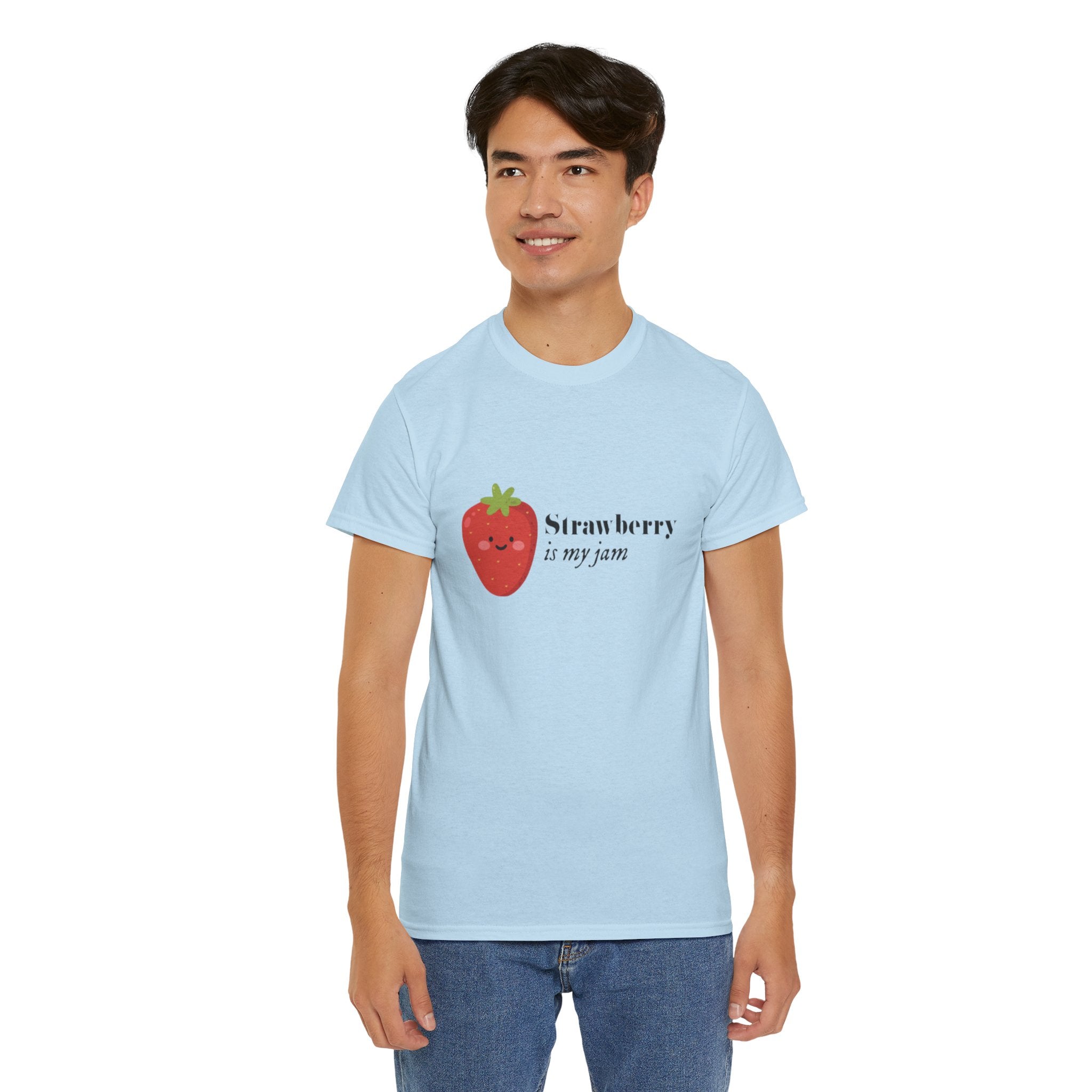 T-Shirt — “Strawberry is my jam” Cute Kawaii Strawberry Graphic Tee