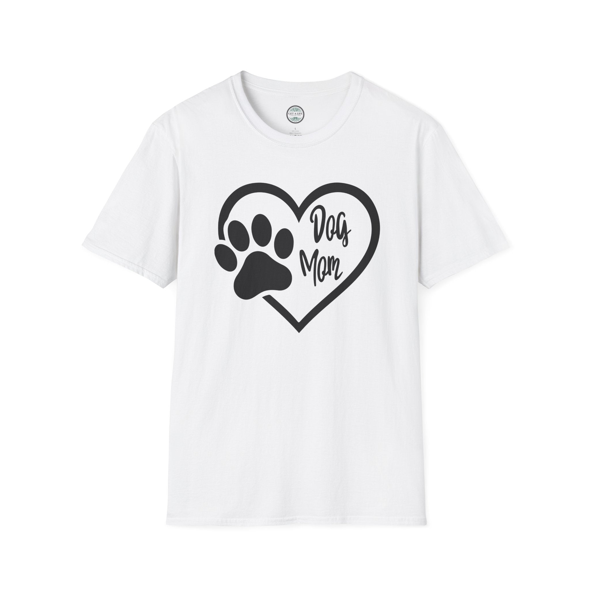 Dog Mom Heart Paw T-Shirt