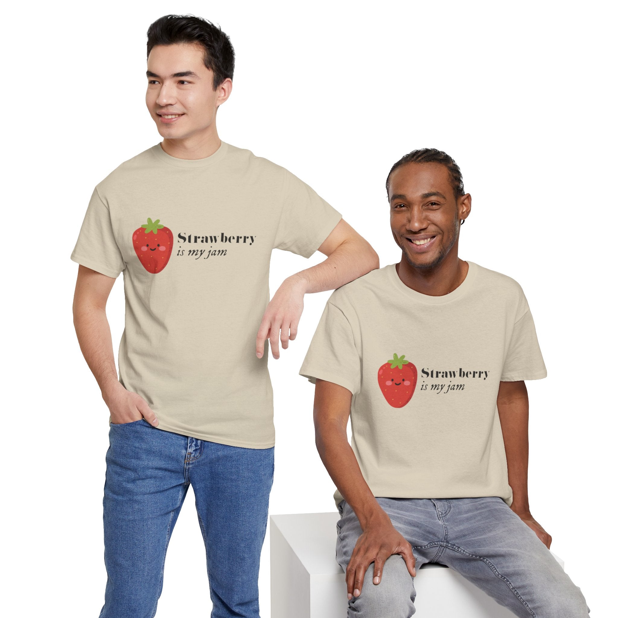 T-Shirt — “Strawberry is my jam” Cute Kawaii Strawberry Graphic Tee