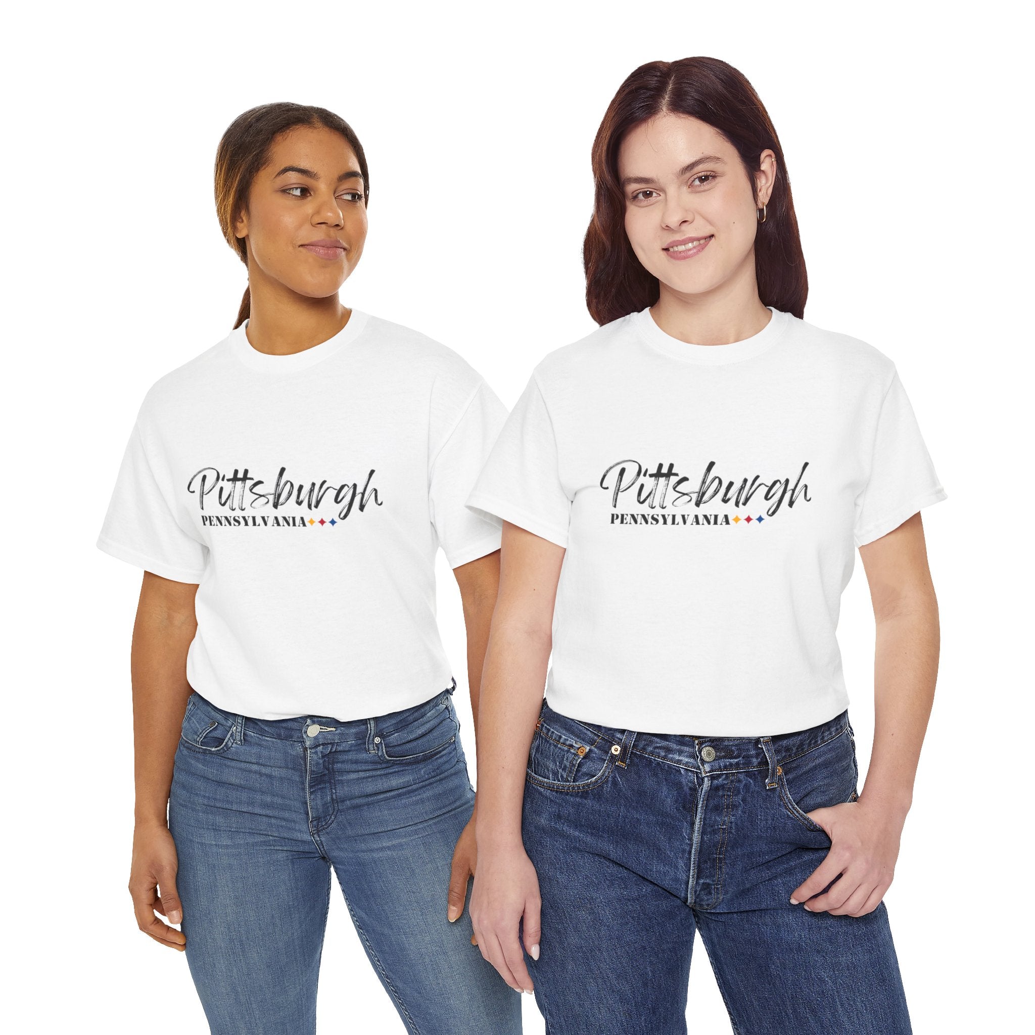 Pittsburgh Pennsylvania Script T-Shirt — Minimal City Retro Tee