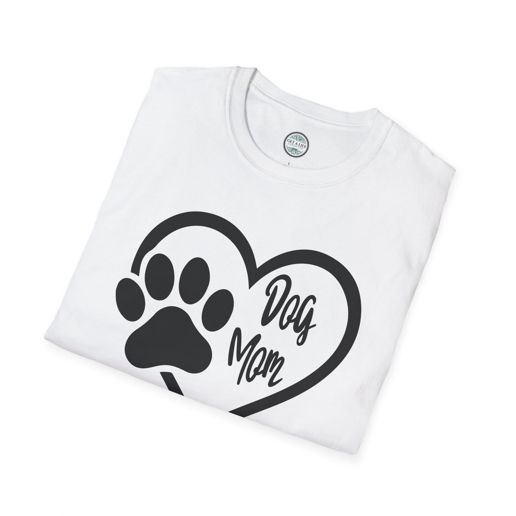 Dog Mom Heart Paw T-Shirt