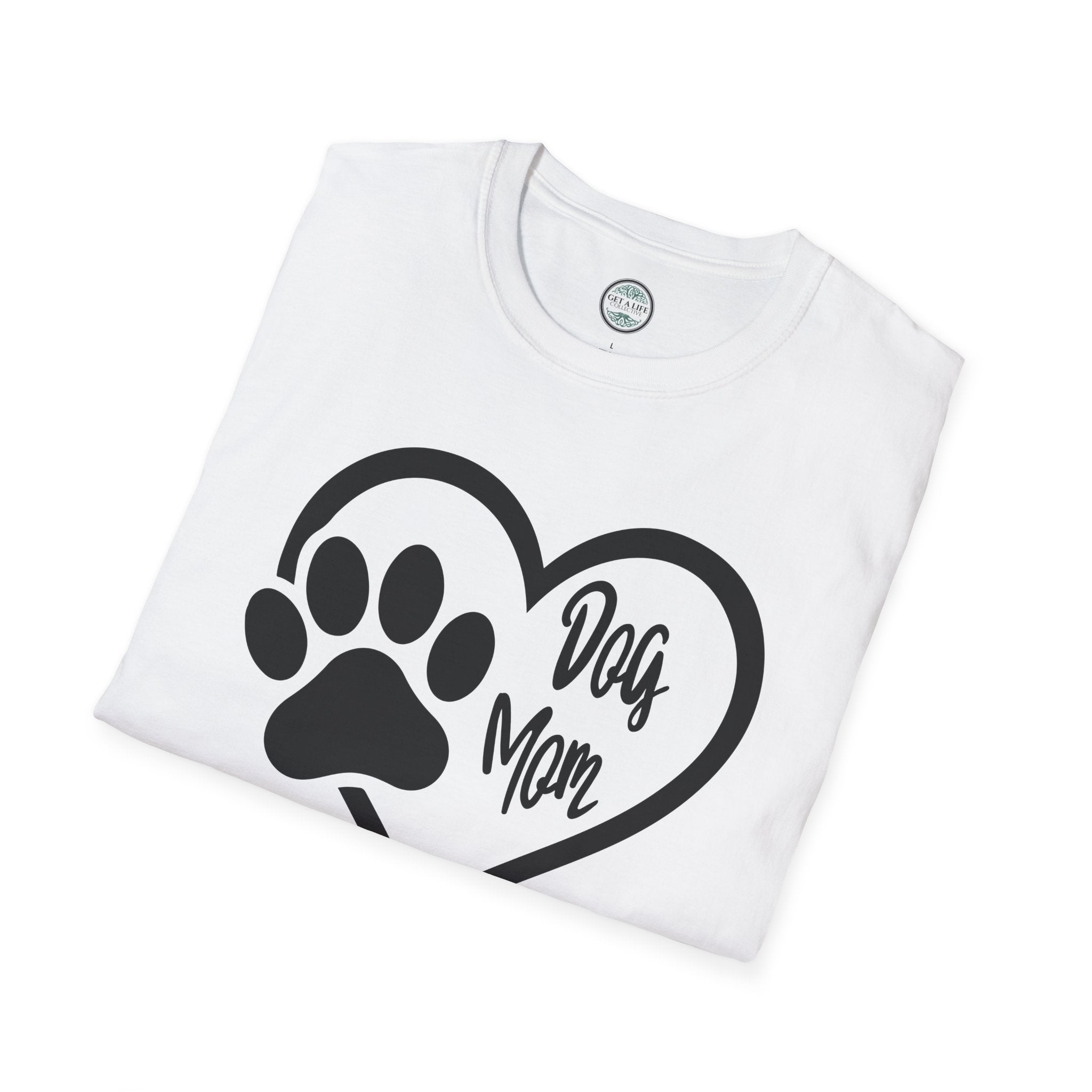 Dog Mom Heart Paw T-Shirt
