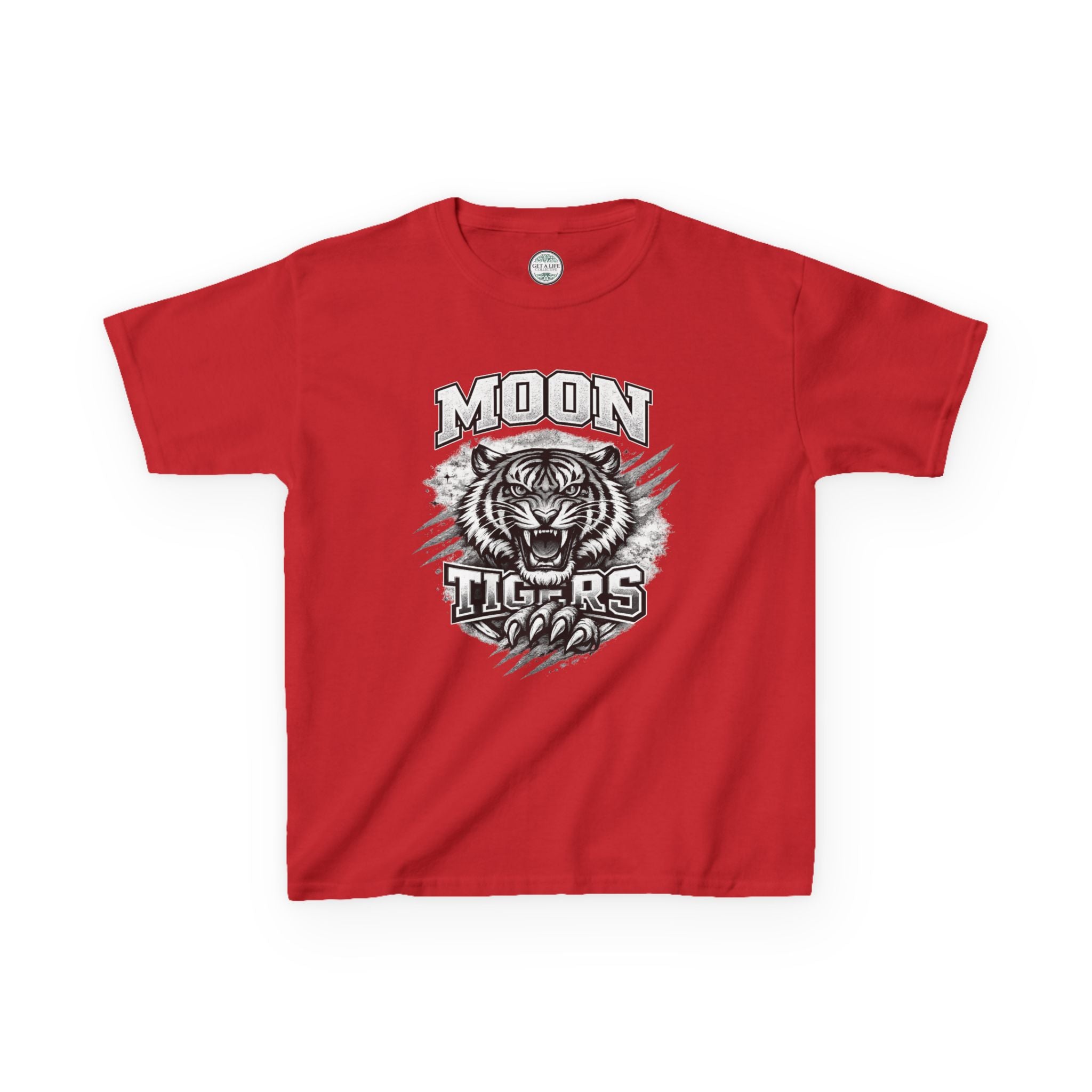 Moon Tigers Kids T‑Shirt – Fierce Tiger Graphic Tee for Boys & Girls