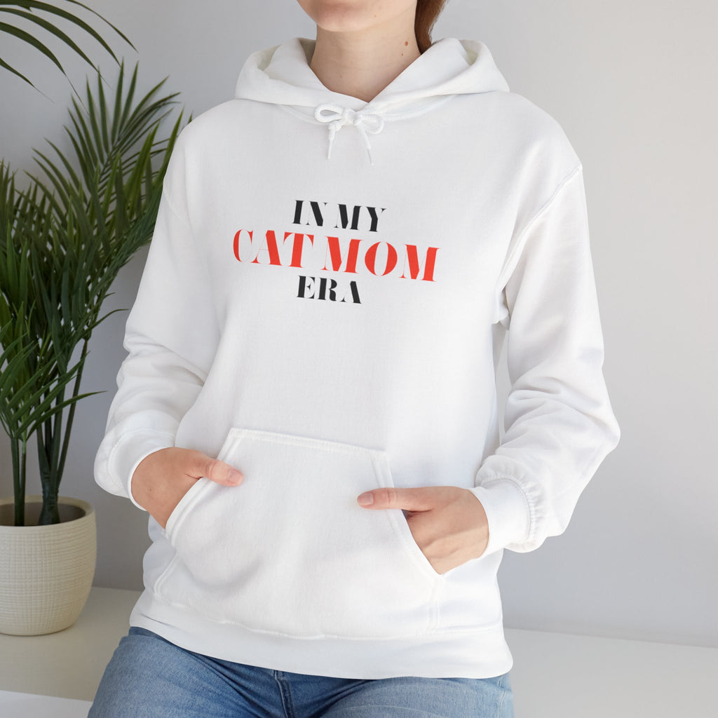 Cat Mom Hoodie — “In My Cat Mom Era” Graphic Pullover