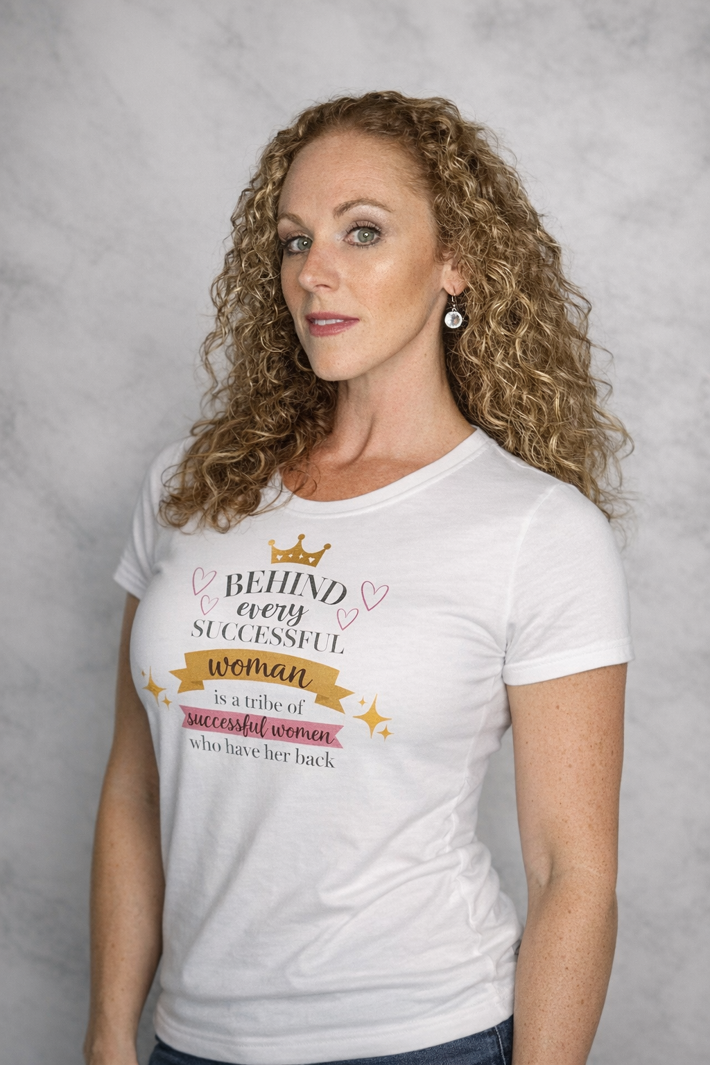 "Behind Every Successful Woman is a Tribe of Supportive Mothers" Inspirational Graphic Women's Tee tshirt