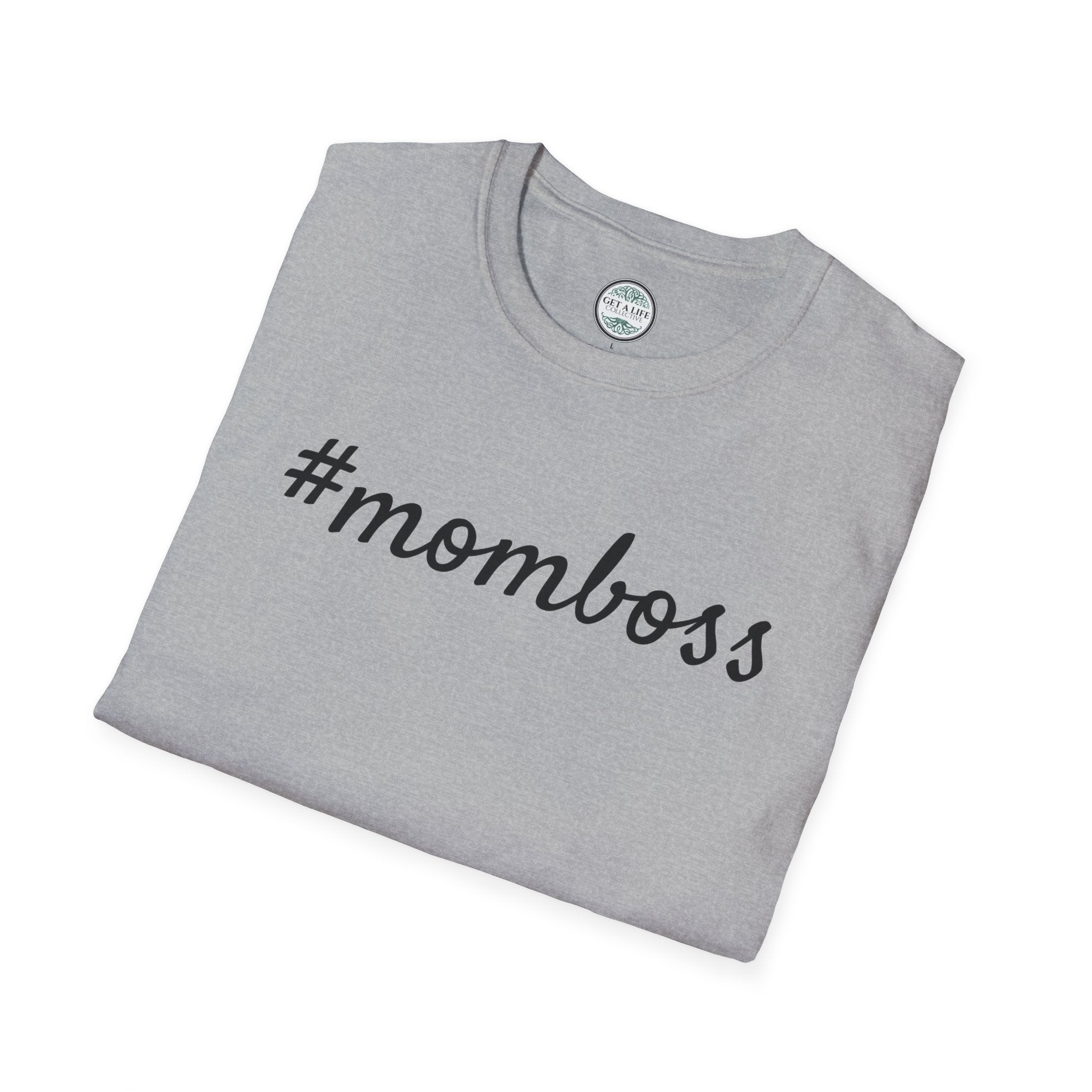 Mom Boss T-Shirt - #momboss Graphic Tee for Moms, Mother’s Day Gift