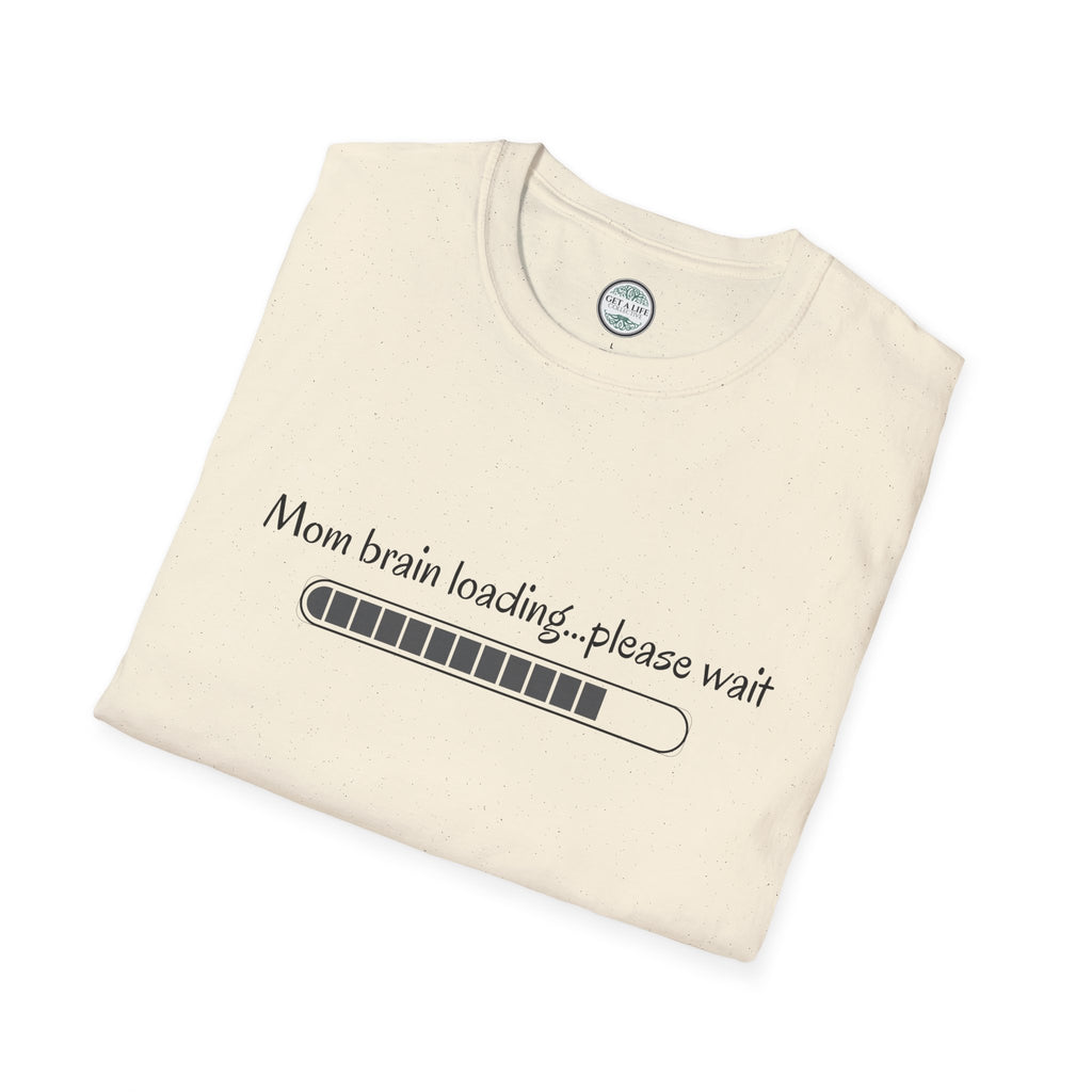 Mom Brain Loading T-Shirt — Funny Motherhood Progress Bar Tee