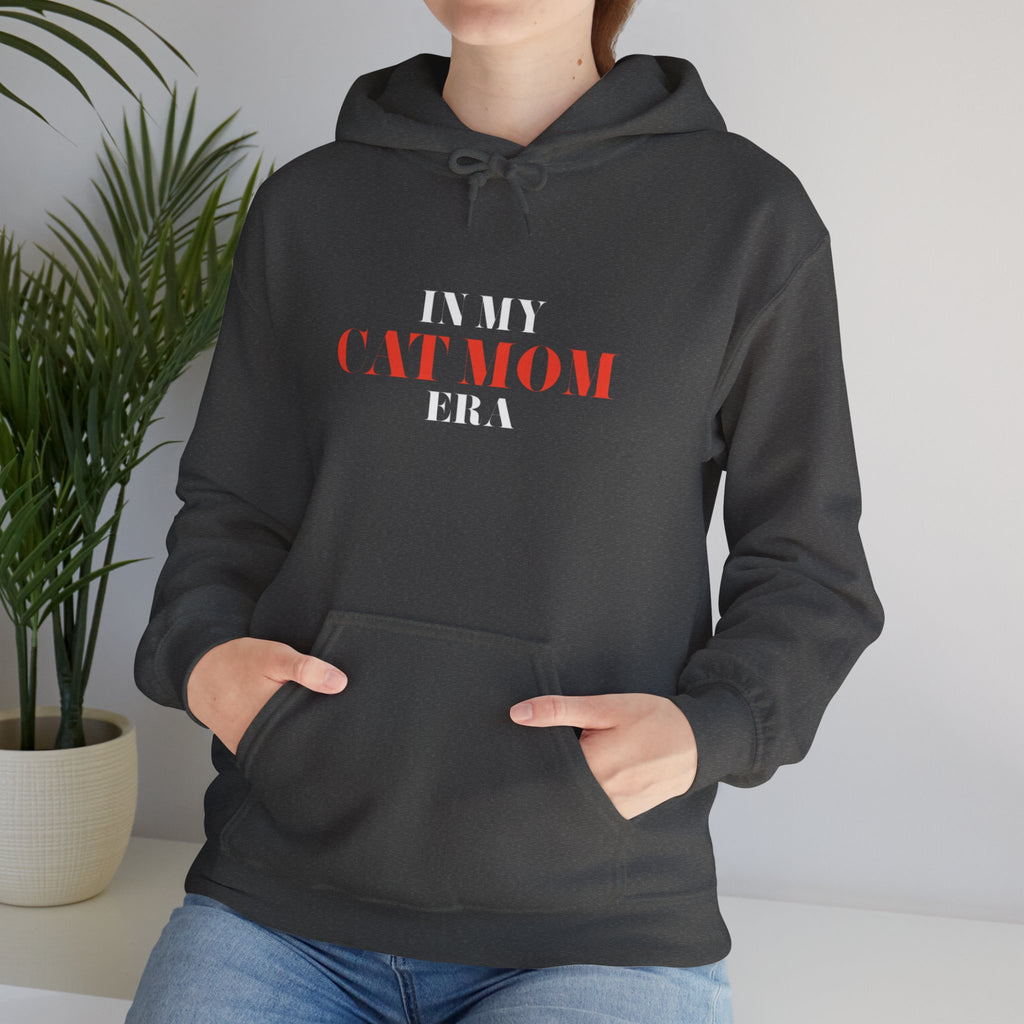 Cat Mom Hoodie — “In My Cat Mom Era” Graphic Pullover