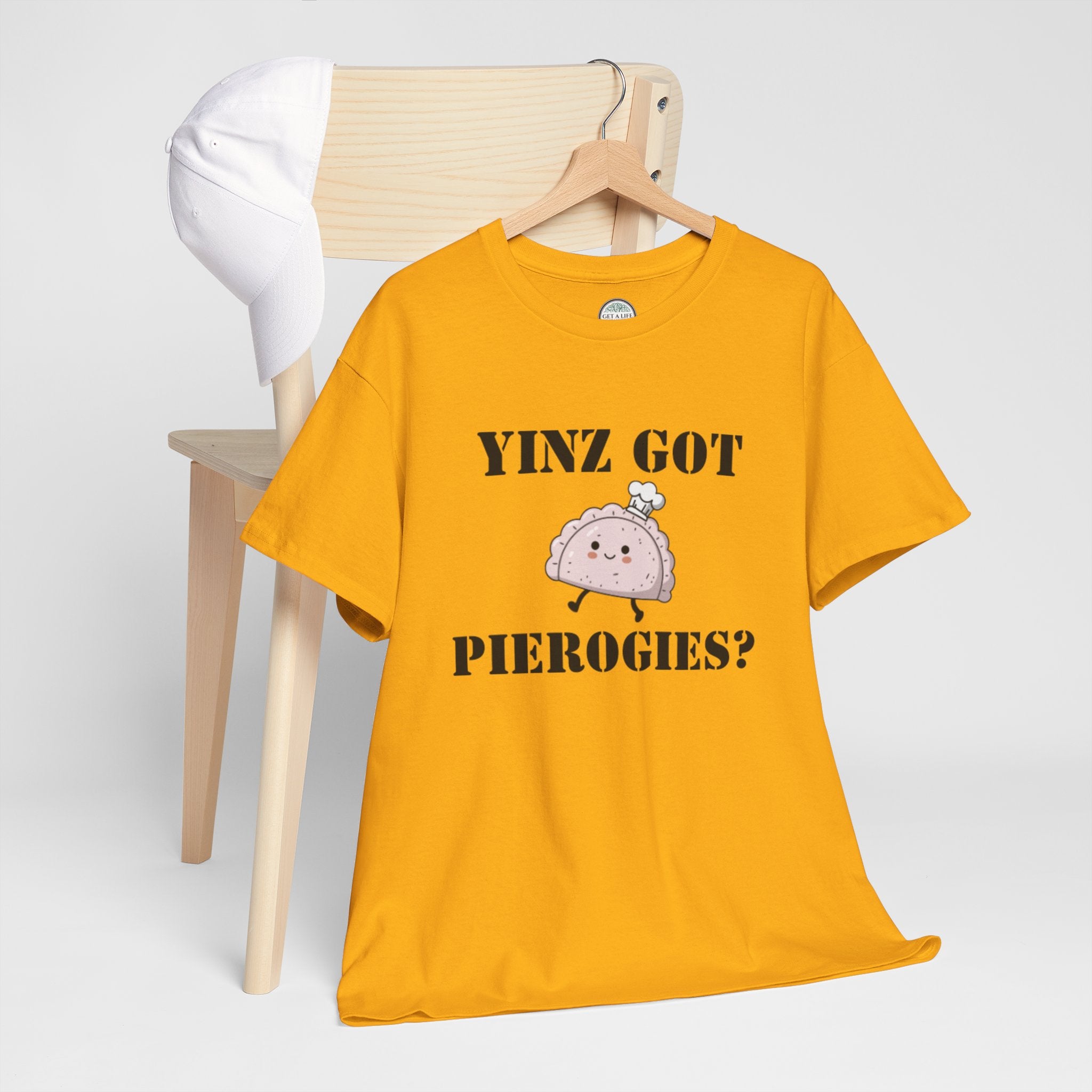 Yinz Got Pierogies? T‑Shirt — Cute Pittsburgh Foodie Tee