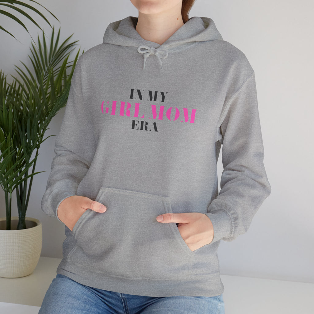 In My Girl Mom Era Hoodie — Feminine Pink Statement Sweatshirt for New & Proud Moms